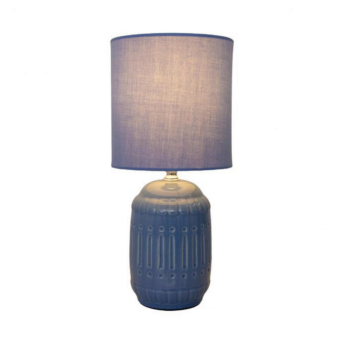 Näve Leuchten Keramik Tischleuchte NV3188392 hellblau Keramik Metall Stoff B/H/T: ca. 14x30x14 cm E14 1 Brennstellen Erida - hellblau (14,00/30,00/14,00cm) - Näve Leuchten