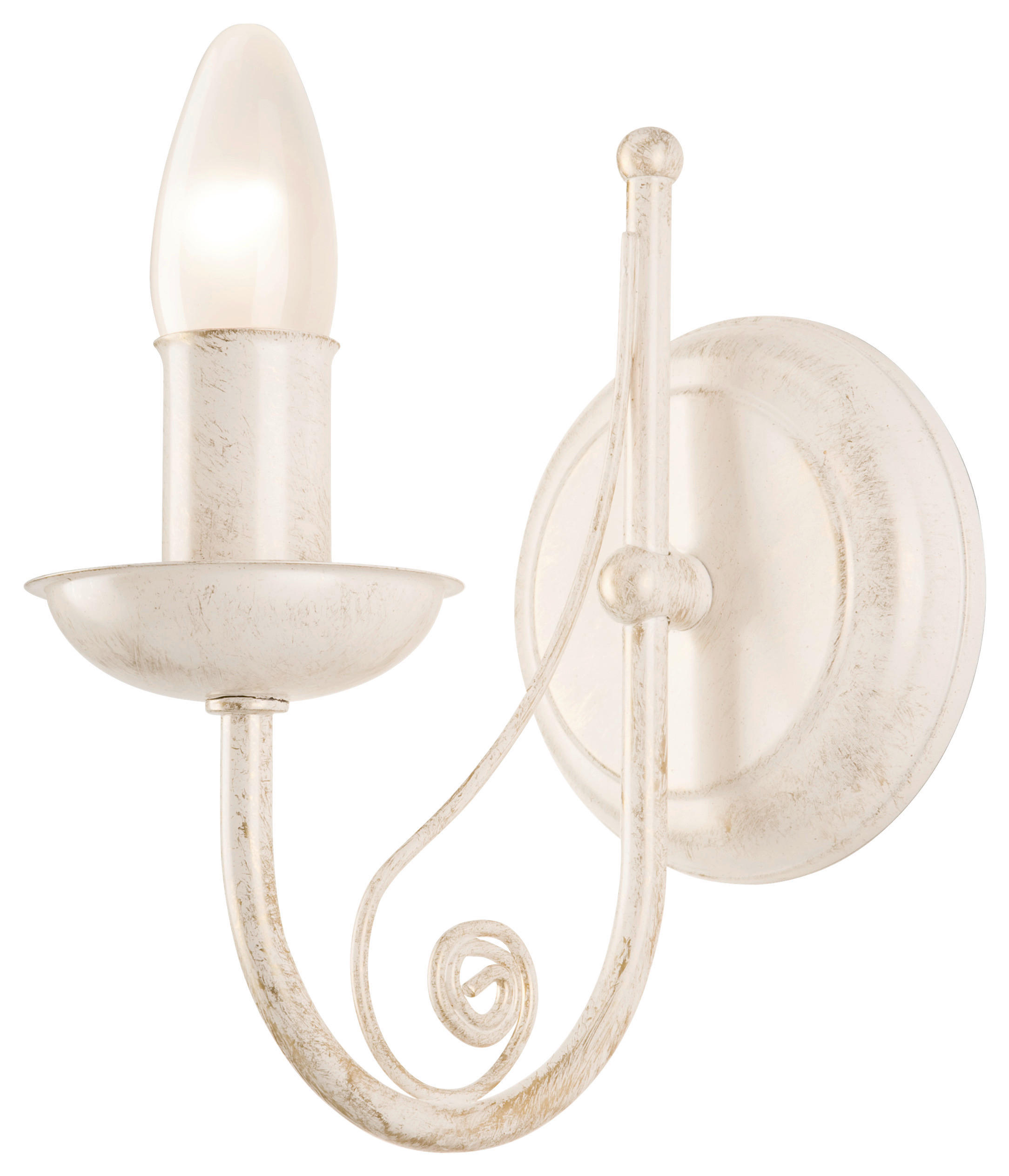 Lamkur Wandleuchte DONATO 22505 weiß Stahl H/L: ca. 20x19 cm E14 1 Brennstellen Donato - weiß (19,00cm) - Lamkur