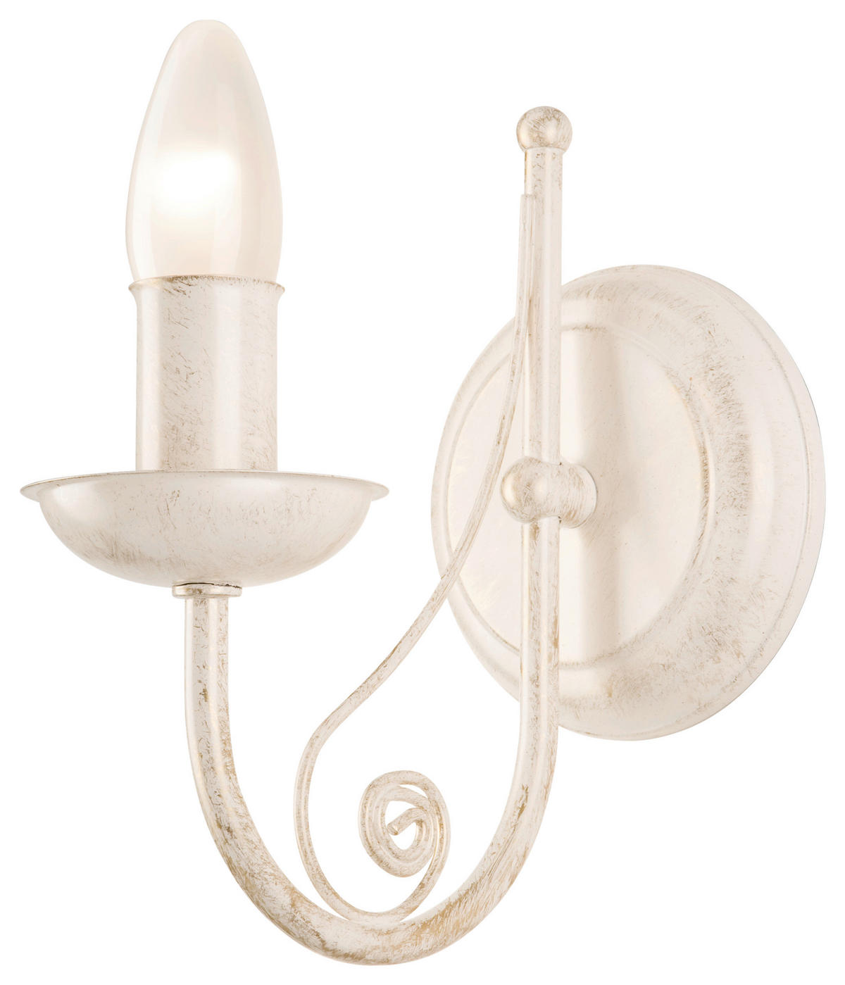 Lamkur Wandleuchte DONATO 22505 weiß Stahl H/L: ca. 20x19 cm E14 1 Brennstellen Donato - weiß (19,00cm) - Lamkur