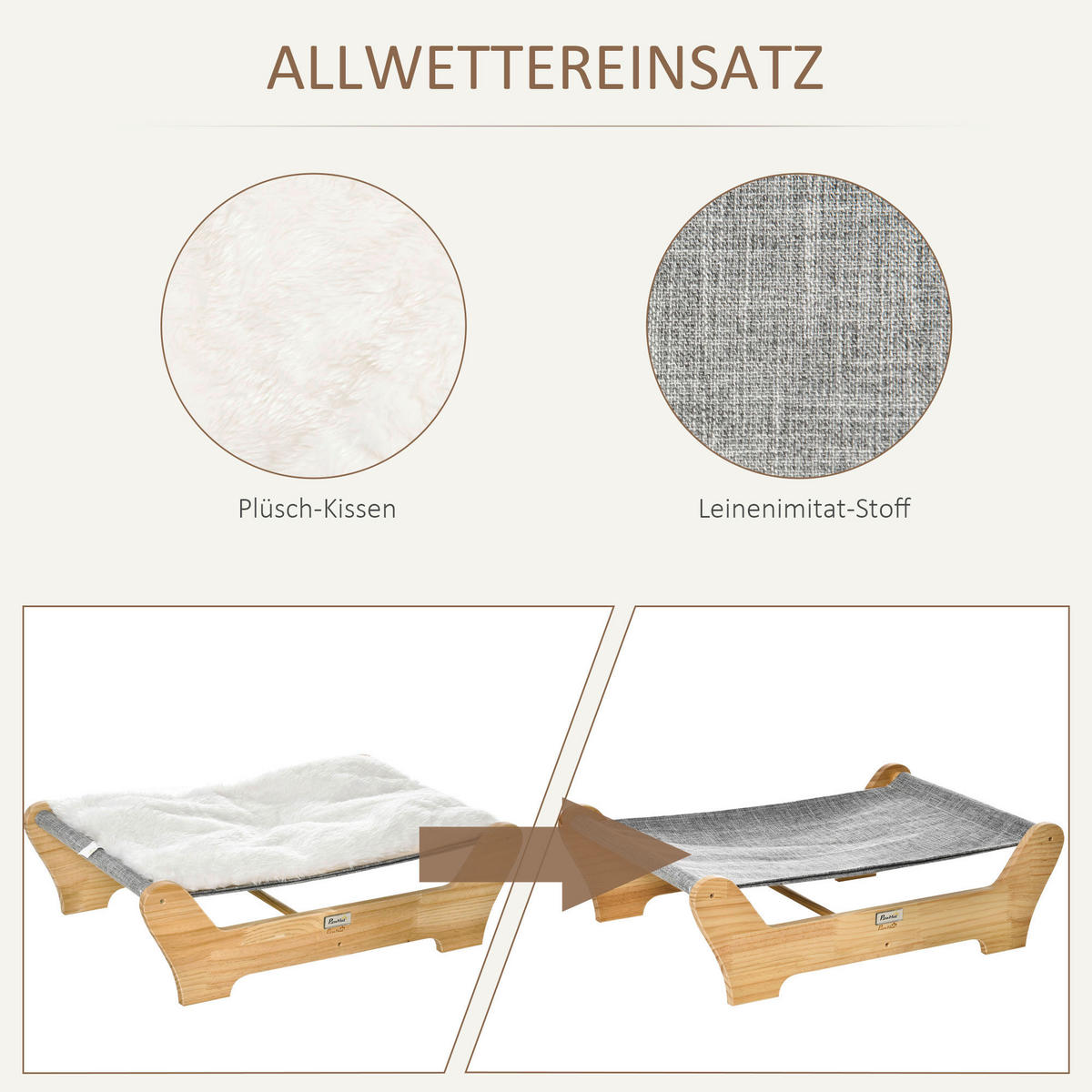 PawHut Katzenbett Katzenbett - (68,00/43,00/20,00cm) - PawHut