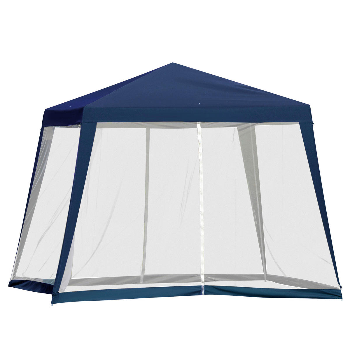 Outsunny Pavillon blau Polyester B/H/L: ca. 300x245x300 cm Pavillon - blau (300,00/300,00/245,00cm) - Outsunny