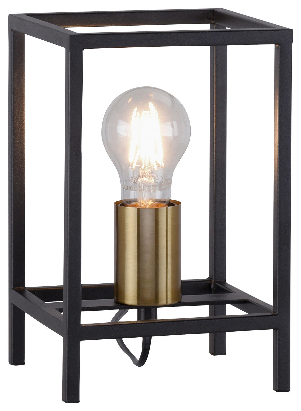 Just Light Tischleuchte FABIO 15812-60 schwarz messing Metall B/H/T: ca. 15x23,5x15 cm E27 1 Brennstellen FABIO - messing/schwarz (15,00/23,50/15,00cm) - Just Light