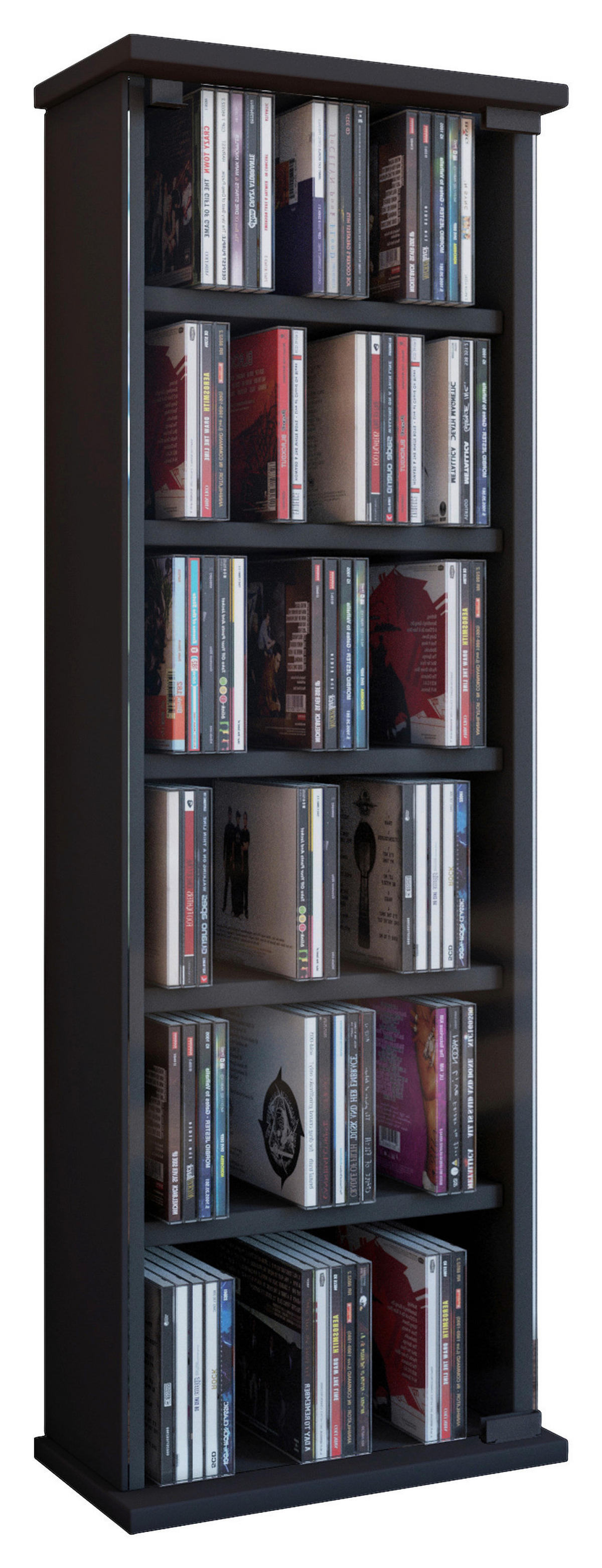 Regal Vetro schwarz Holzwerkstoff B/H/T: ca. 31x91,5x18 cm Vetro - schwarz (31,00/91,50/18,00cm) - VCM Möbel