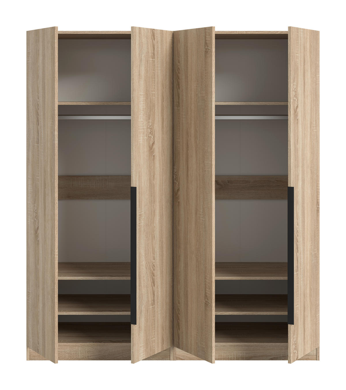 Kleiderschrank KOPENHAGEN Eiche Sonoma Nachbildung B/H/T: ca. 160x181x52 cm KOPENHAGEN - Eiche (160,00/181,00/52,00cm) - xonox.home