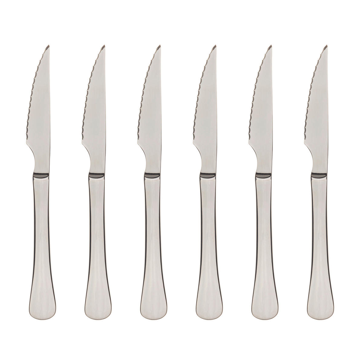 BERGNER Steakmesser MUNICH silber Edelstahl 6 tlg. MUNICH - silber (4,50/9,00/27,00cm) - BERGNER