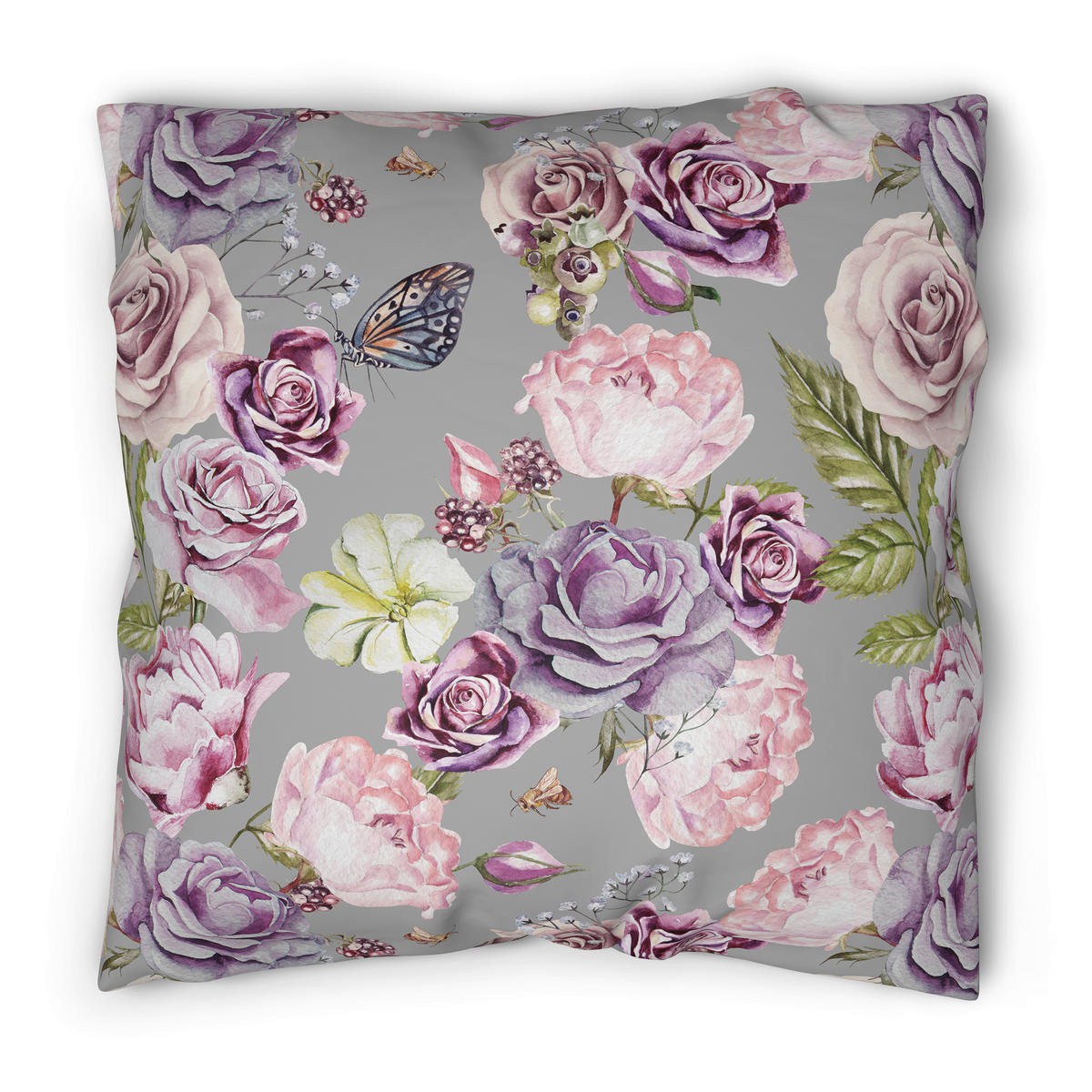 Microfaser Bettwäsche Bettwäsche_Microfaser Lina 200x200 - rosé/grau (200,00/200,00cm)
