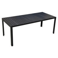 Outsunny Gartentisch schwarz Aluminium B/H/L: ca. 84,5x72x190 cm Gartentisch - schwarz (190,00/84,50/72,00cm) - Outsunny