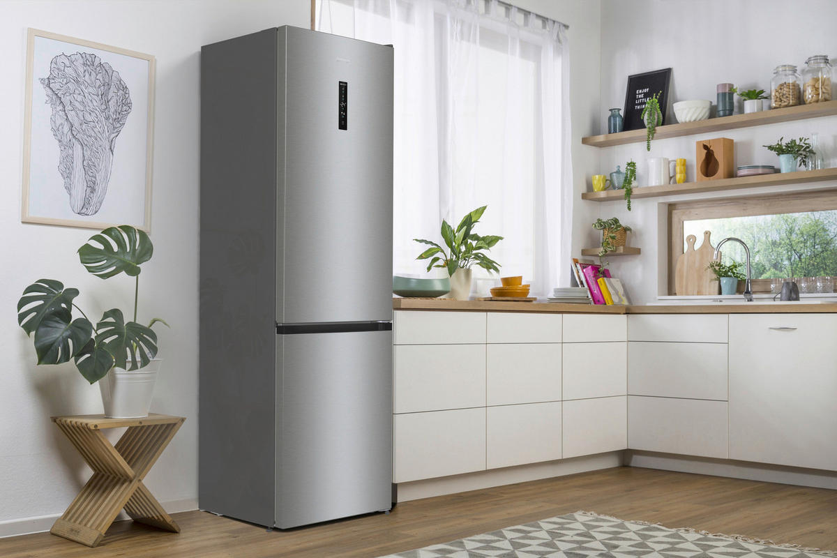 Gorenje Kühl-/Gefrierkombination NRK620CA2XL4 silber B/H/T: ca. 60x200x59 cm Kühl-/Gefrierkombi NRK620CA2XL4 - silber (60,00/200,00/59,00cm) - Gorenje