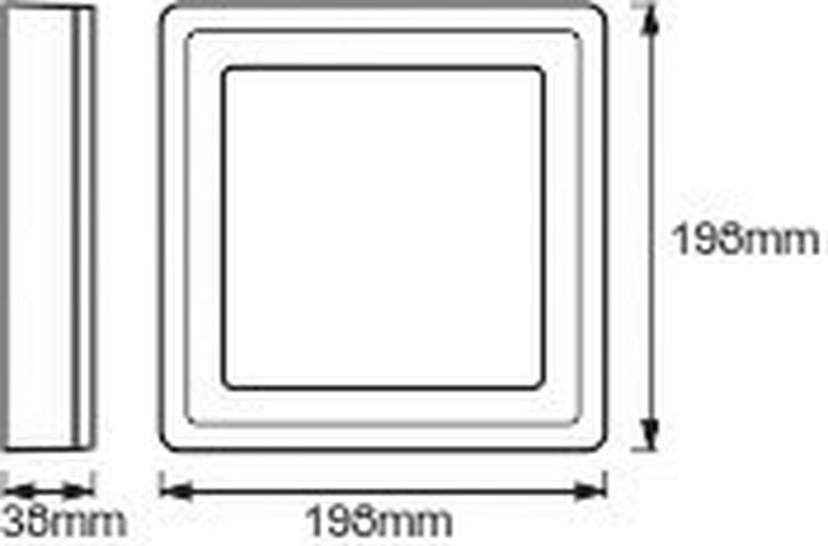 LEDVANCE LED-Wand-/Deckenleuchte 260535 weiß Aluminium Kunststoff B/H/L: ca. 19,8x3,8x19,8 cm Click White Square - weiß (19,80/19,80/3,80cm) - LEDVANCE