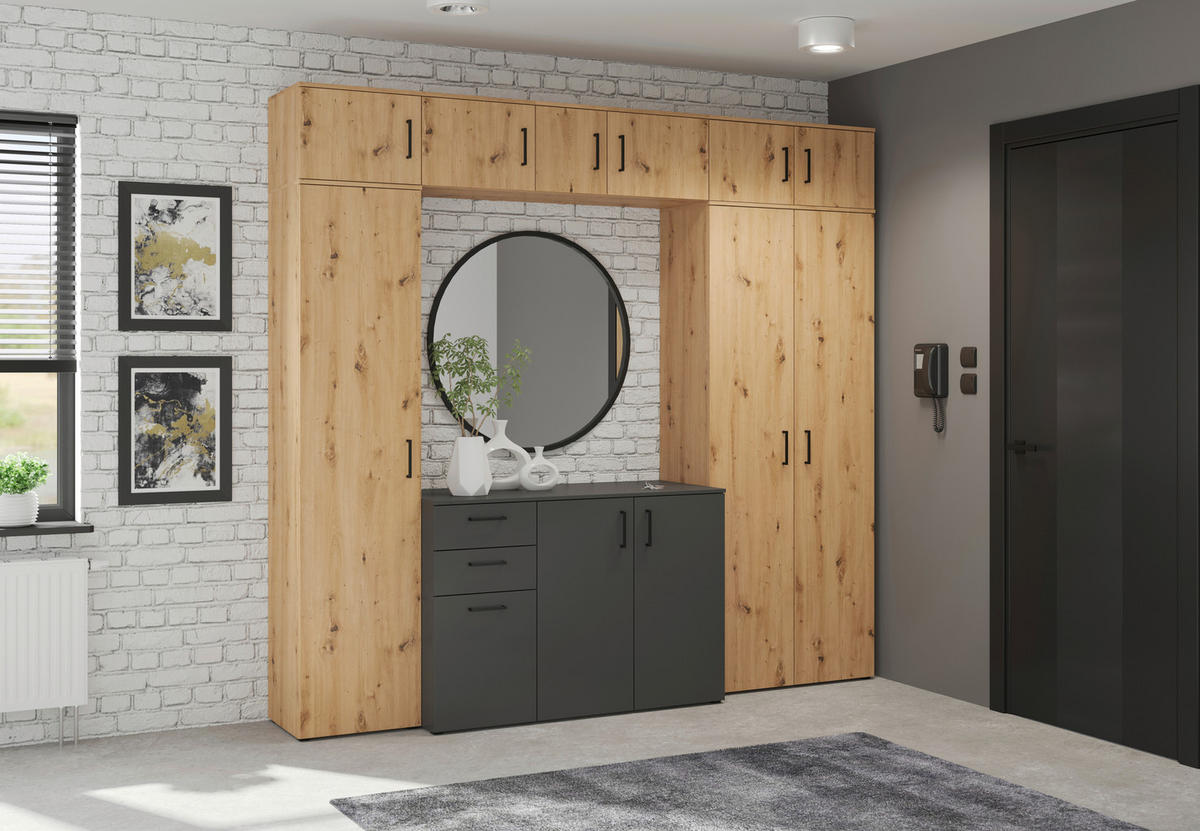 Aufsatz Multi-Stauraum Typ 9 Eiche Artisan Nachbildung B/H/T: ca. 45x35x40 cm Multi-Stauraum Typ 9 - Eiche (45,00/35,00/40,00cm)