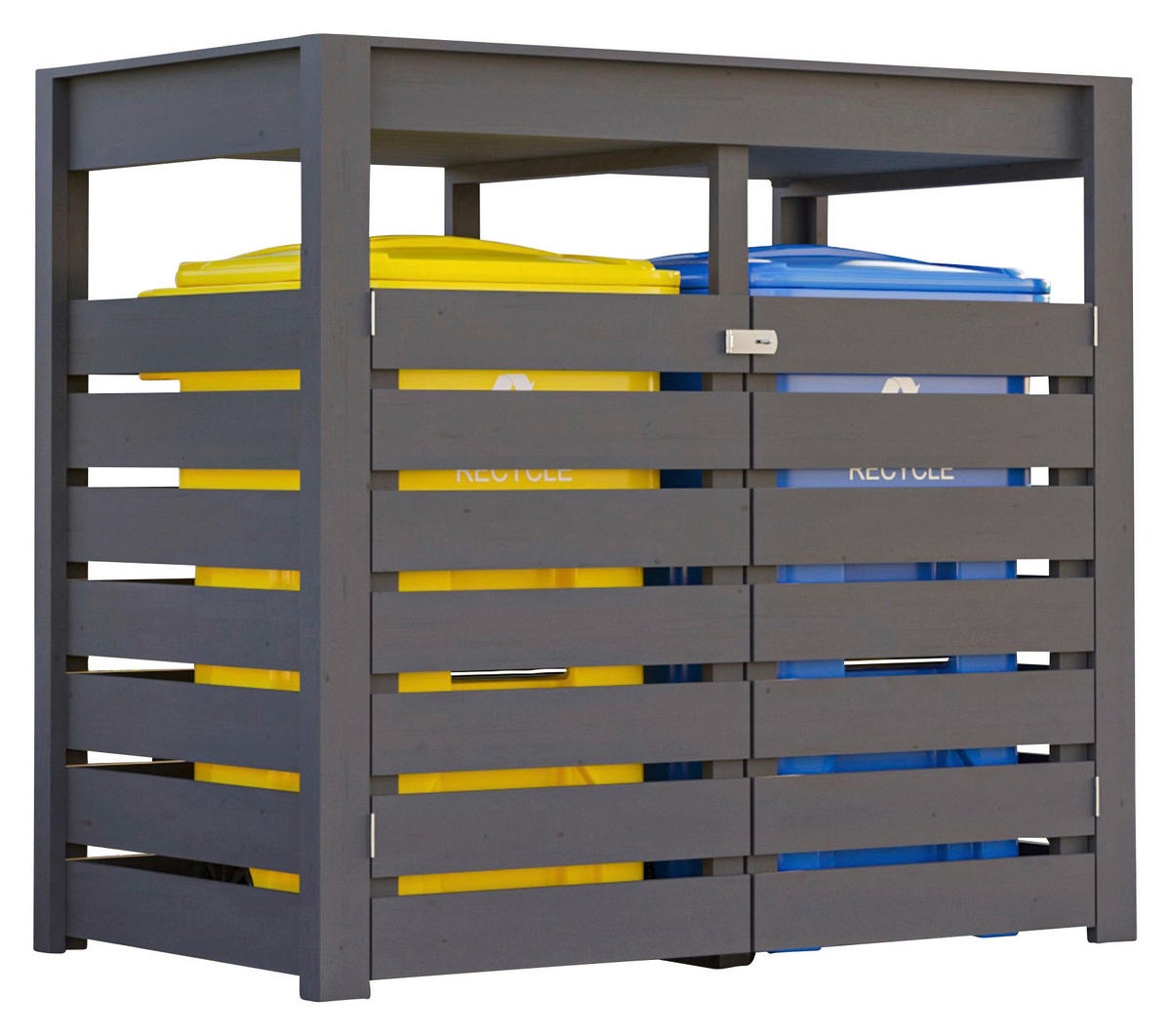 Karibu Mülltonnenbox Jerry Terragrau B/H/T: ca. 158x143x88 cm Jerry - Terragrau (158,00/143,00/88,00cm) - Karibu