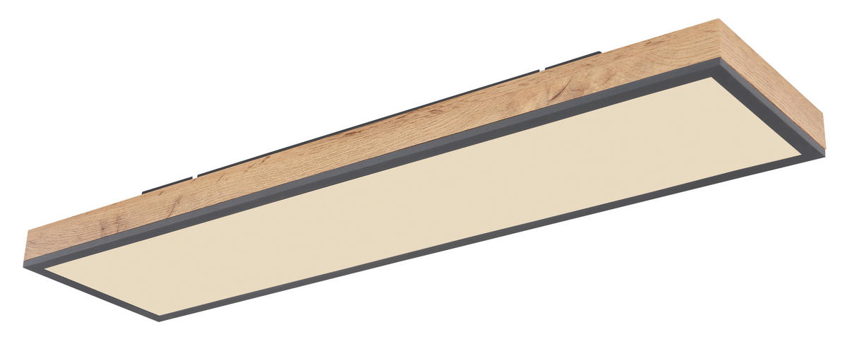 GLOBO LED-Deckenleuchte Graphit MDF Aluminium Acryl B/H/L: ca. 20x7,8x80 cm 1 Brennstellen DORO - Graphit (80,00/20,00/7,80cm) - GLOBO