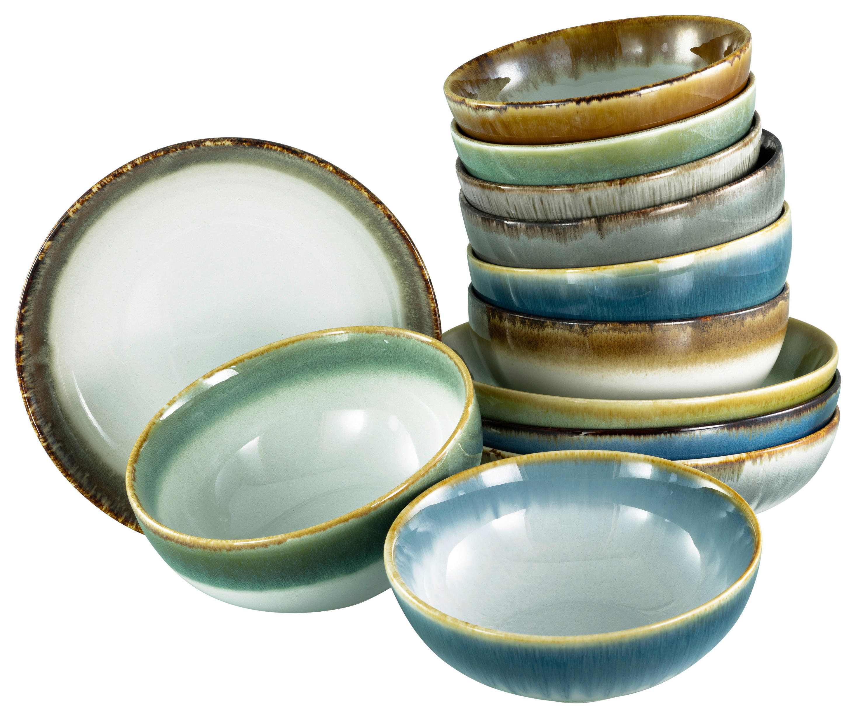 CreaTable Mehrzweckschalen Cascade bunt Steinzeug Cascade - bunt - CreaTable