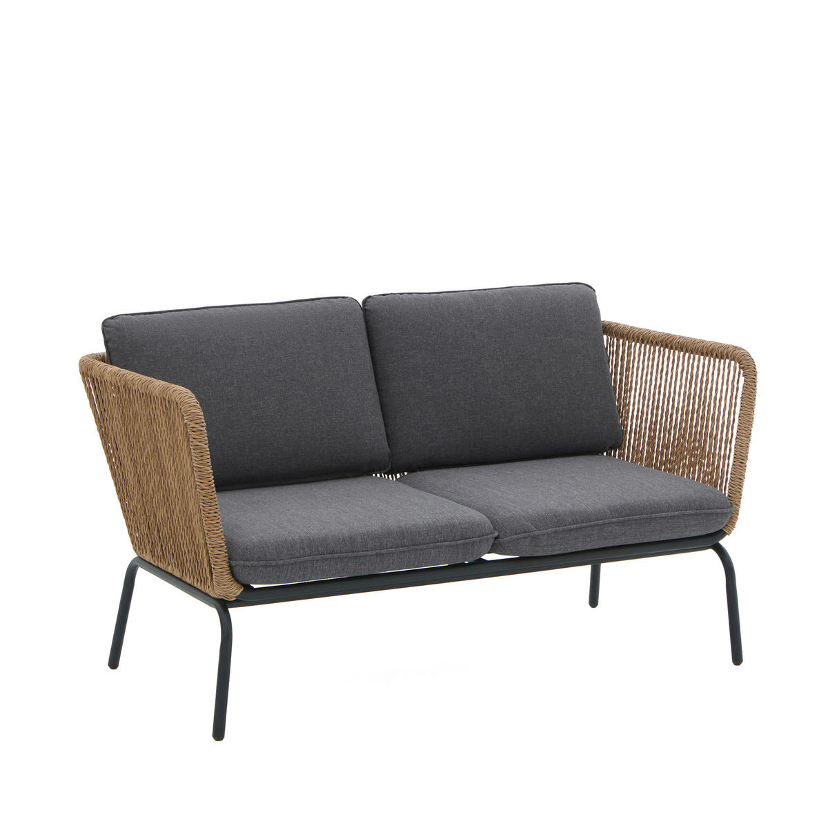 POCOline Gartensitzgruppe Verona dunkelgrau Stahl Verona - natur/dunkelgrau - POCOline