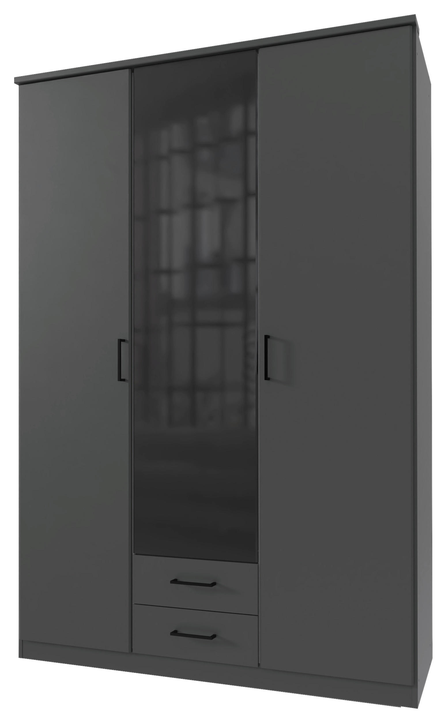 Kleiderschrank Soest Graphit schwarz B/H/T: ca. 135x199x58 cm Soest - Graphit/schwarz (135,00/199,00/58,00cm)