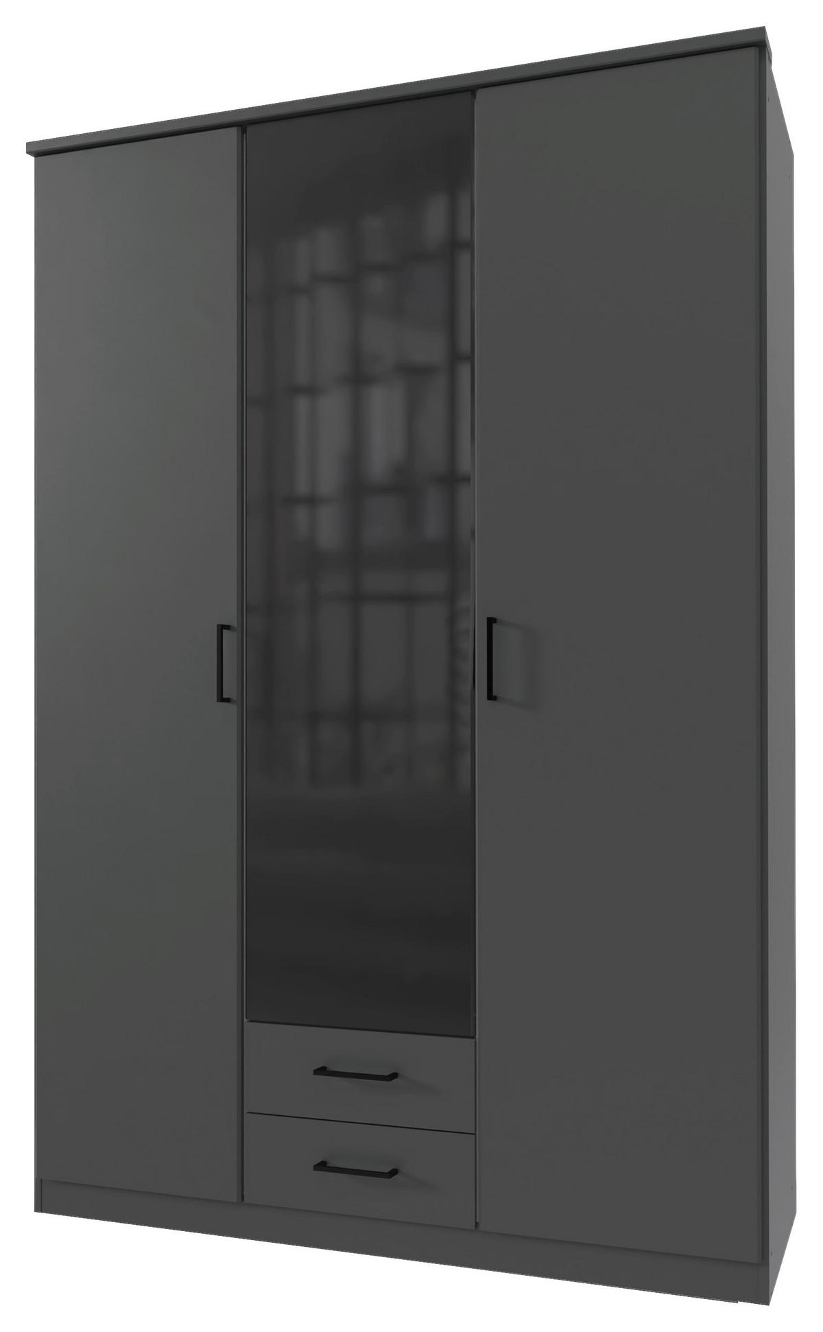 Kleiderschrank Soest Graphit schwarz B/H/T: ca. 135x199x58 cm Soest - Graphit/schwarz (135,00/199,00/58,00cm)