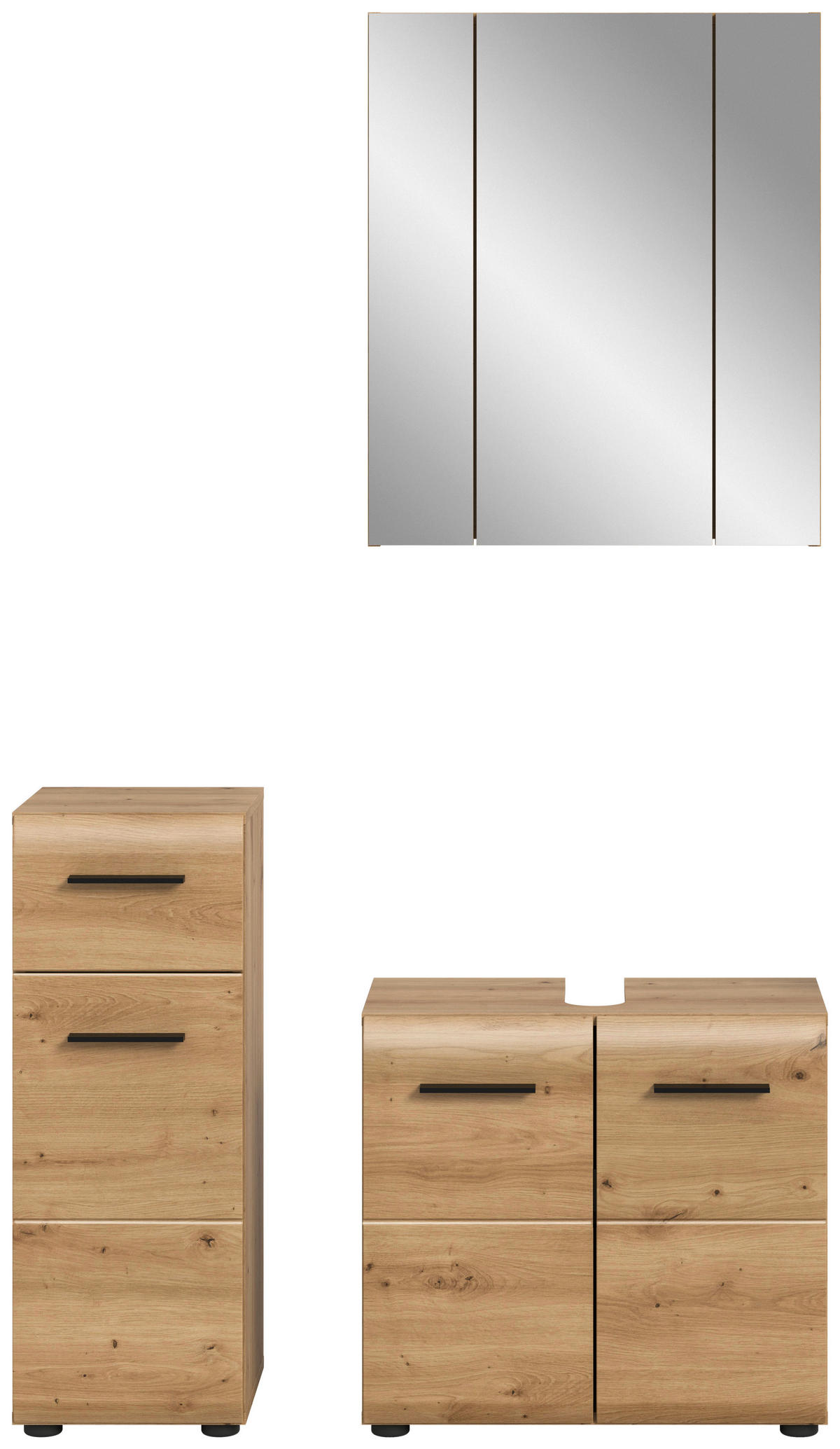 Badezimmer-Set Ice Artisan Oak Nachbildung B/H/T: ca. 105x185x30 cm Ice - (105,00/185,00/30,00cm) - xonox.home