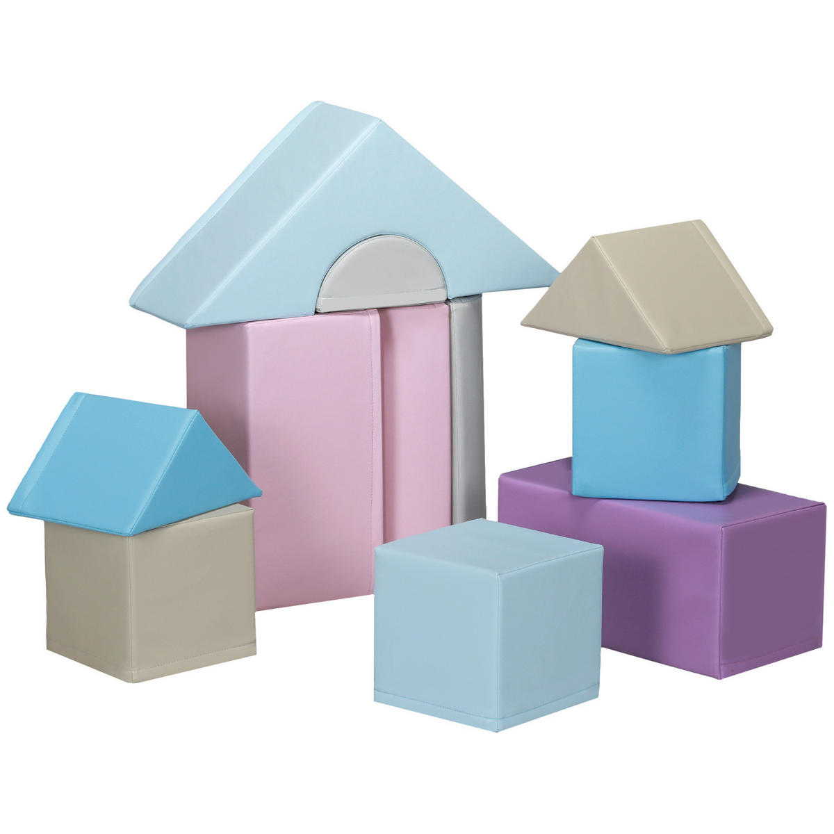 HOMCOM Bausteinset B/H/L: ca. 25x50x25 cm Bausteinset - multicolor (25,00/25,00/50,00cm) - HOMCOM