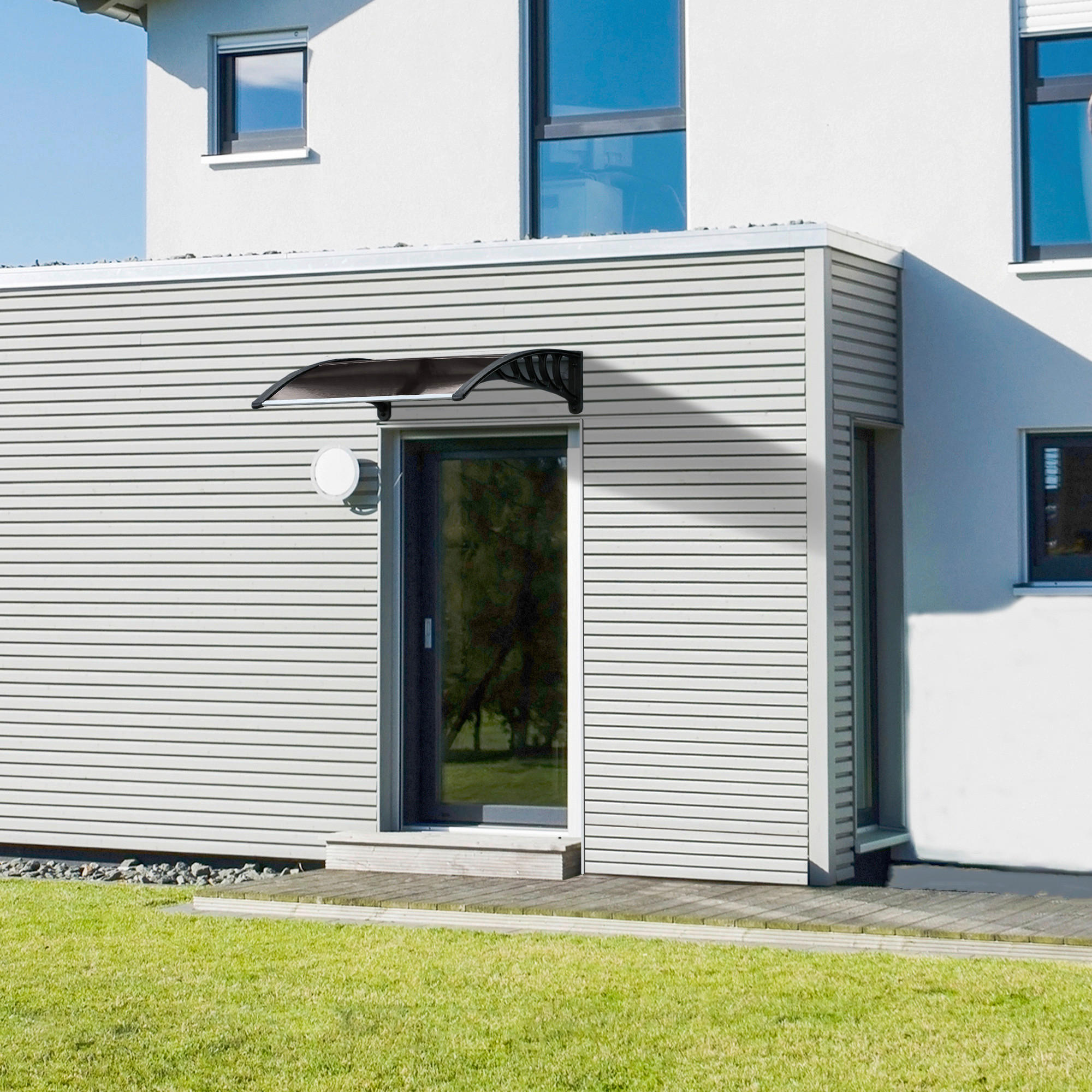 Thumbnail - Outsunny Pultvordach braun B/H/L: ca. 96,5x27x103 cm