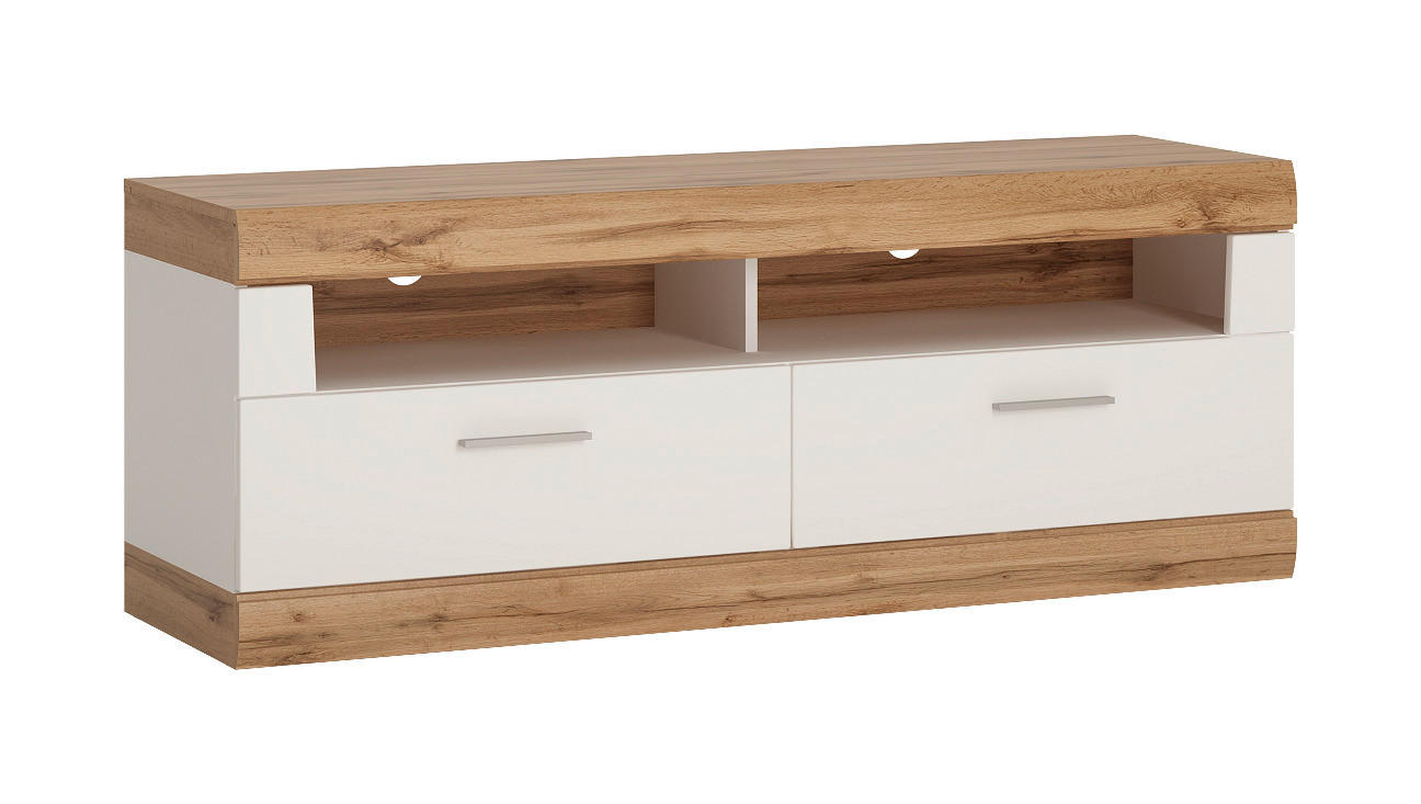 TV-Lowboard Merida B/H/T: ca. 140x53x42 cm Merida - Eiche/weiß (140,00/53,00/42,00cm)
