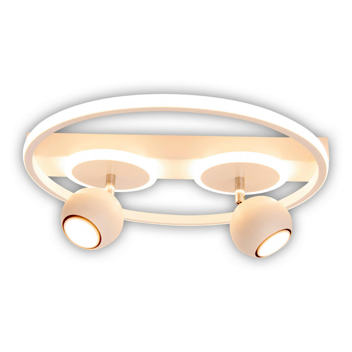 Näve Leuchten Deckenleuchte 1382823 weiß Metall Kunststoff B/H/T: ca. 40x15,5x40 cm GU10 2 Brennstellen Ronda - weiß (40,00/15,50/40,00cm) - Näve Leuchten