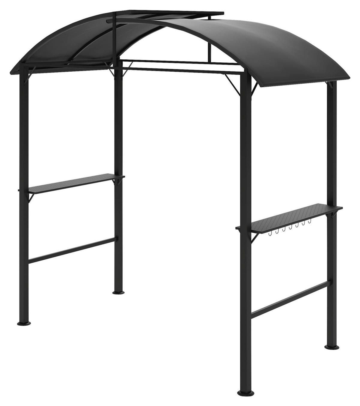 Outsunny Grillpavillon dunkelgrau Polyester B/H/L: ca. 110x235x233 cm Grillpavillon - dunkelgrau (233,00/110,00/235,00cm) - Outsunny