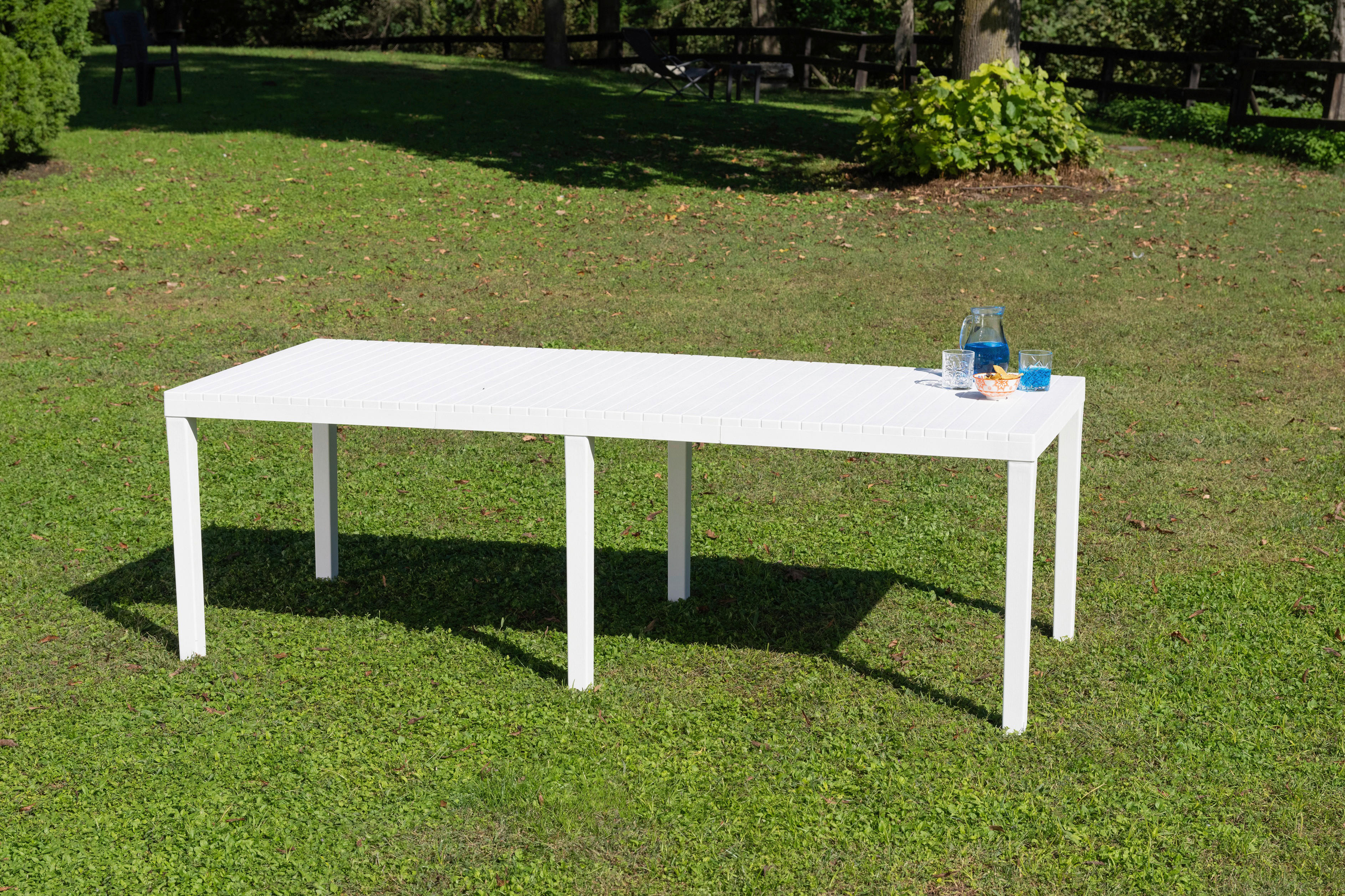 ProGarden Gartentisch Indo weiß Kunststoff B/H/L: ca. 90x72x220 cm Indo - weiß (220,00/90,00/72,00cm) - ProGarden