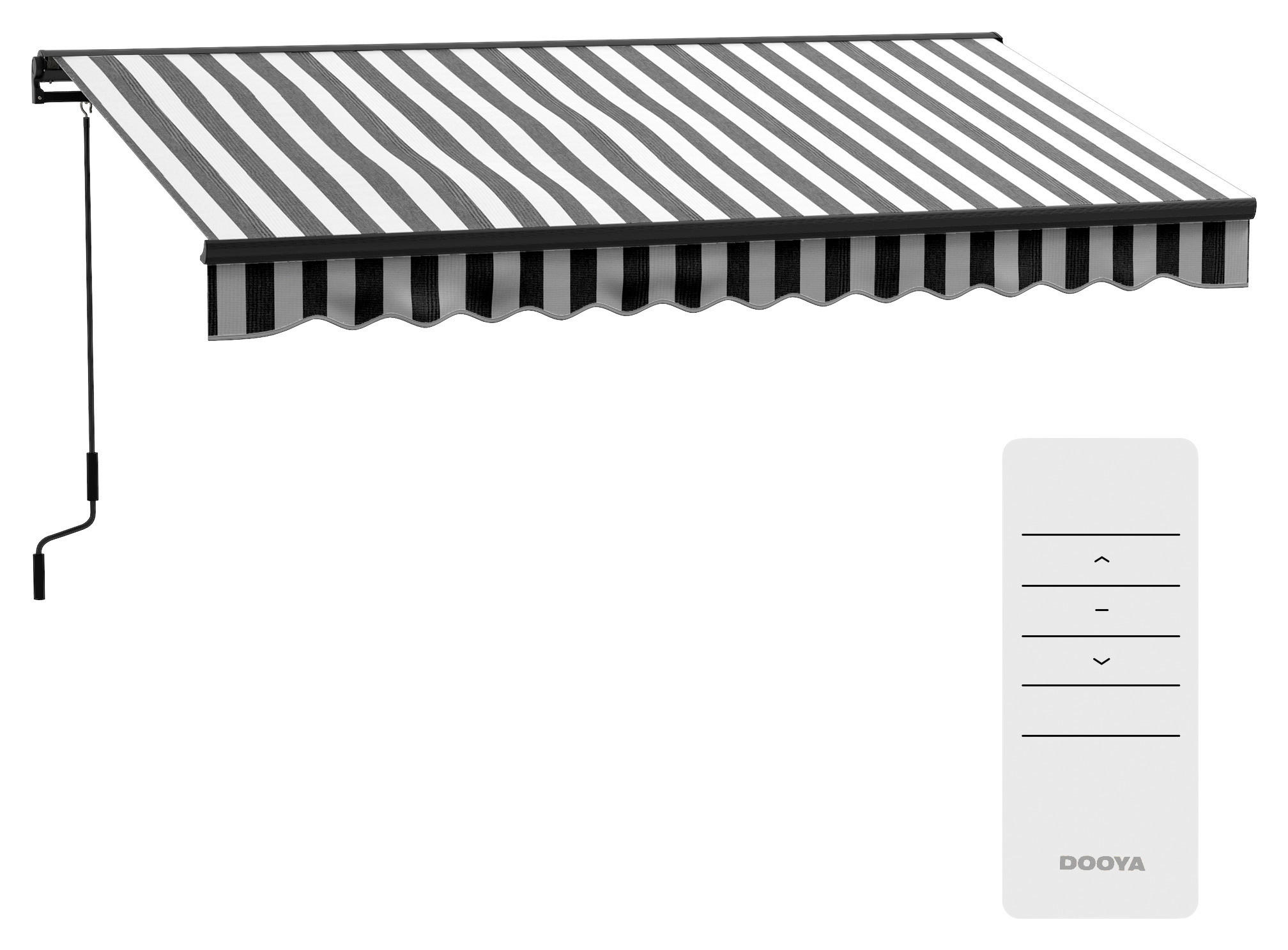 Gelenkarmmarkise weiß B/H/L: ca. 250x150x395 cm Gelenkarmmarkise - weiß/grau (395,00/250,00/150,00cm) - Outsunny