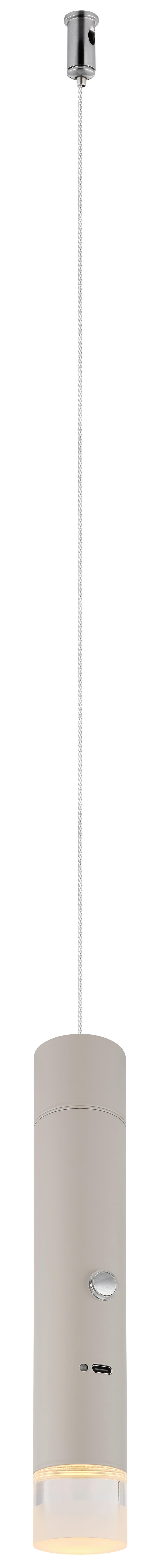 GLOBO LED-Hängeleuchte klar sand Metall Acryl H/D: ca. 120x3,8 cm 1.0 Brennstellen PELO - klar/sand (3,80/120,00cm) - GLOBO