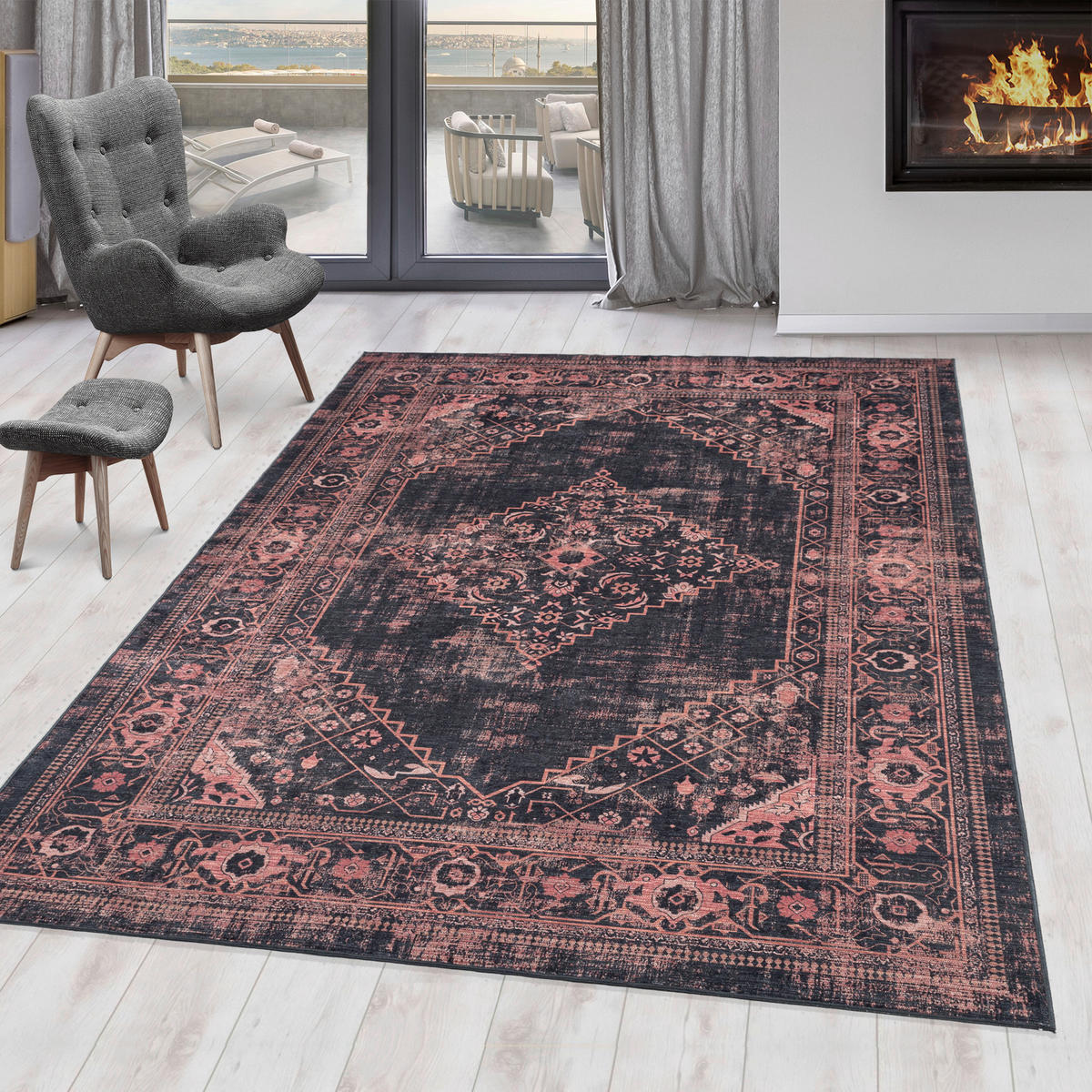 Ayyildiz Teppich FIESTA rot B/L: ca. 80x250 cm FIESTA - rot (80,00/250,00cm) - Ayyildiz