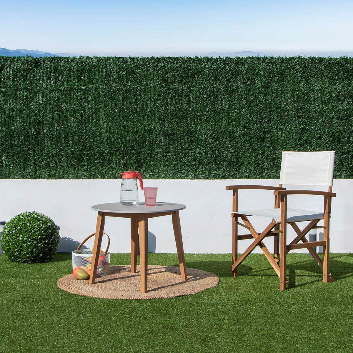 NORTENE Kunsthecke grün PVC B/H/L: ca. 300x15x102 cm Kunsthecke - grün (102,00/300,00/15,00cm) - NORTENE