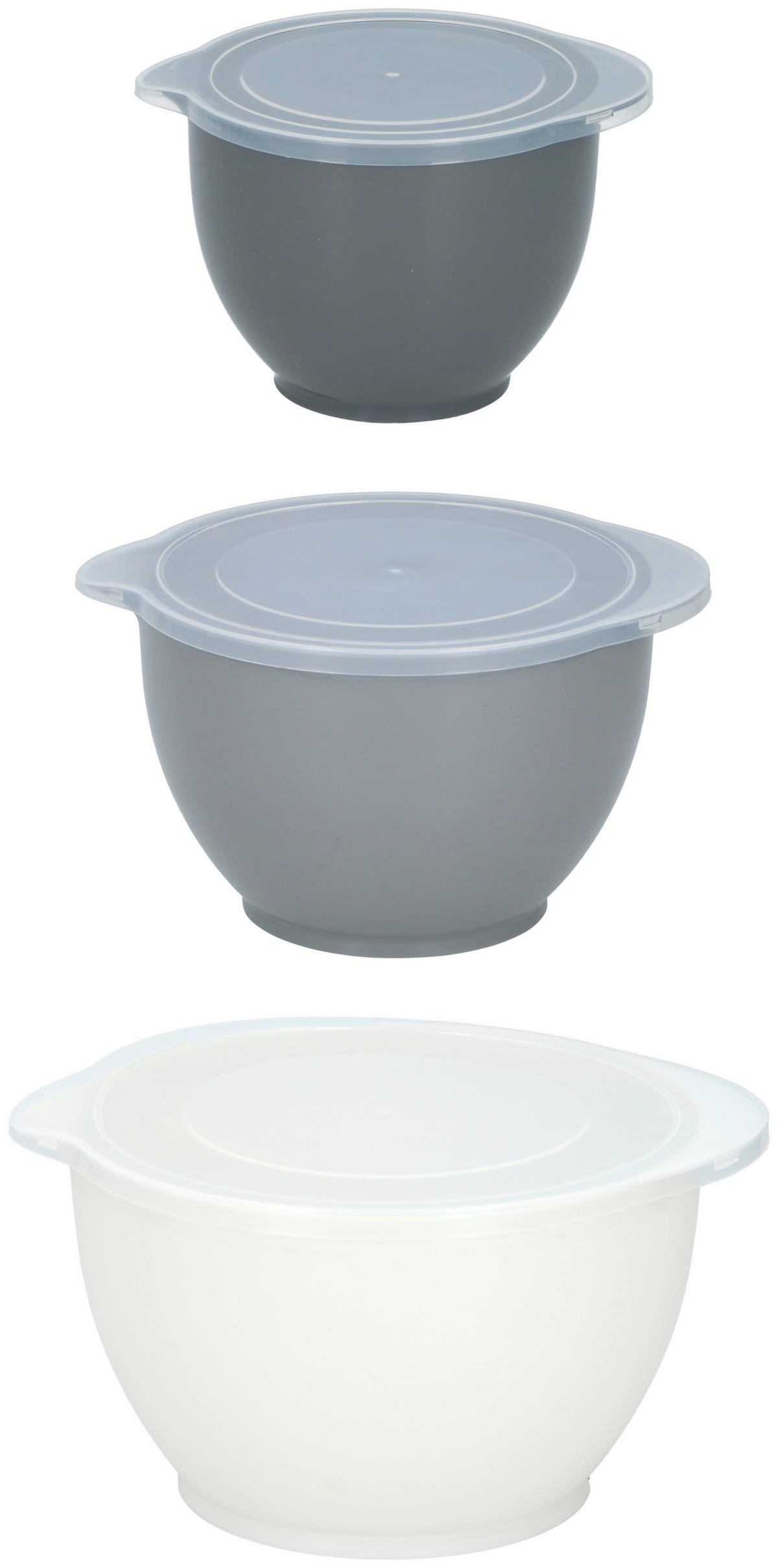 Salatschüsselset 6tlg. weiß Salatschüsselset_6tlg. - weiß/grau