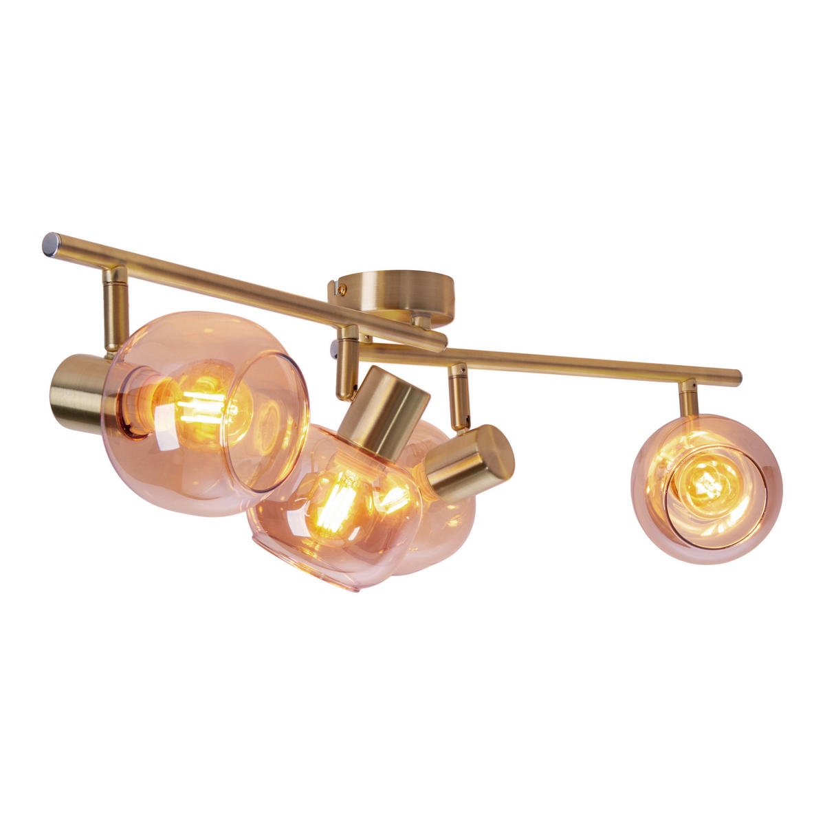 Näve Leuchten Spot gold Glas Metall B/H/T: ca. 80x20x10 cm E14 4 Brennstellen LIBBY - gold (80,00/20,00/10,00cm) - Näve Leuchten
