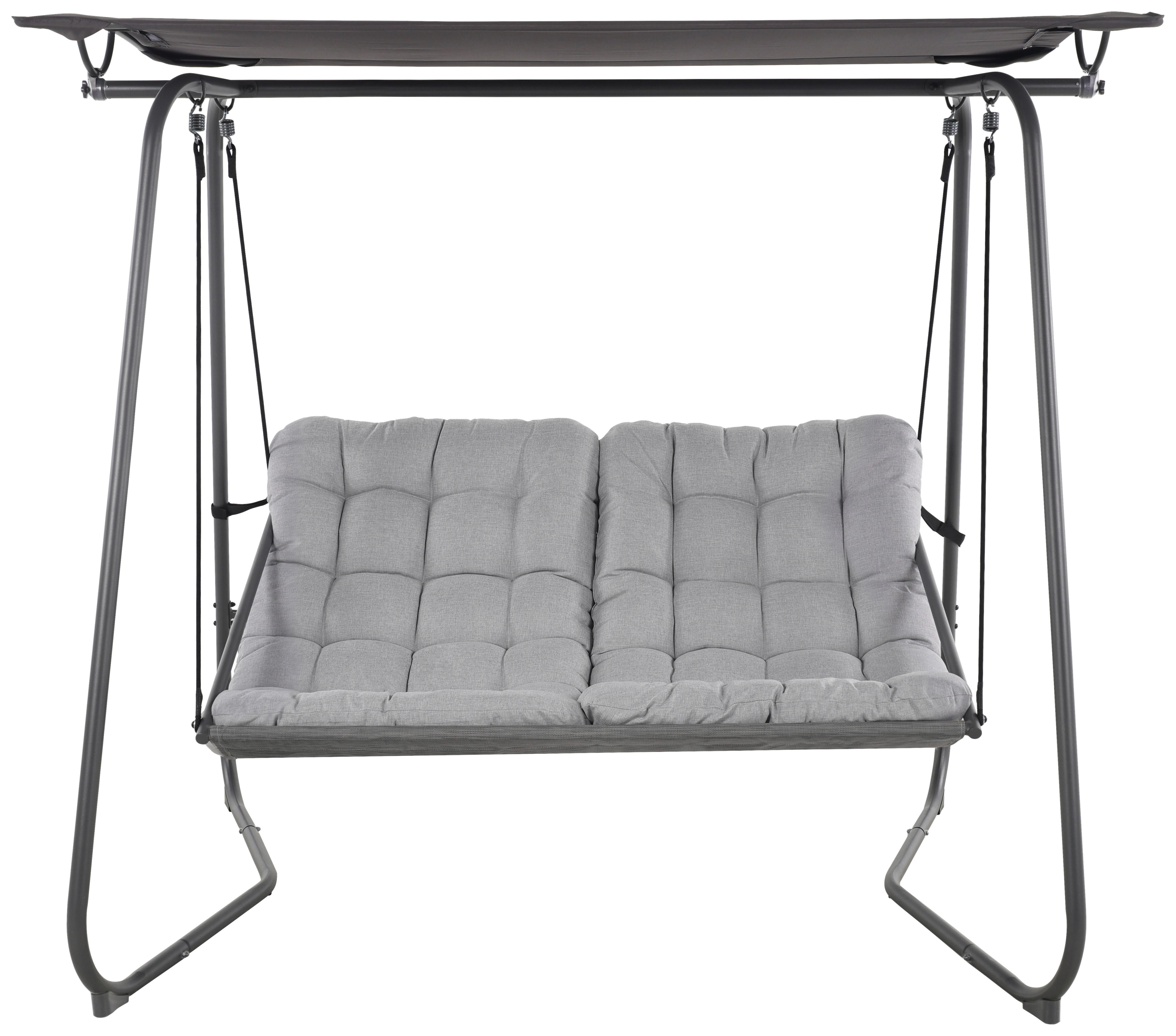 Thumbnail - POCOline Hollywoodschaukel hellgrau Stahl B/H/L: ca. 151x195x220 cm