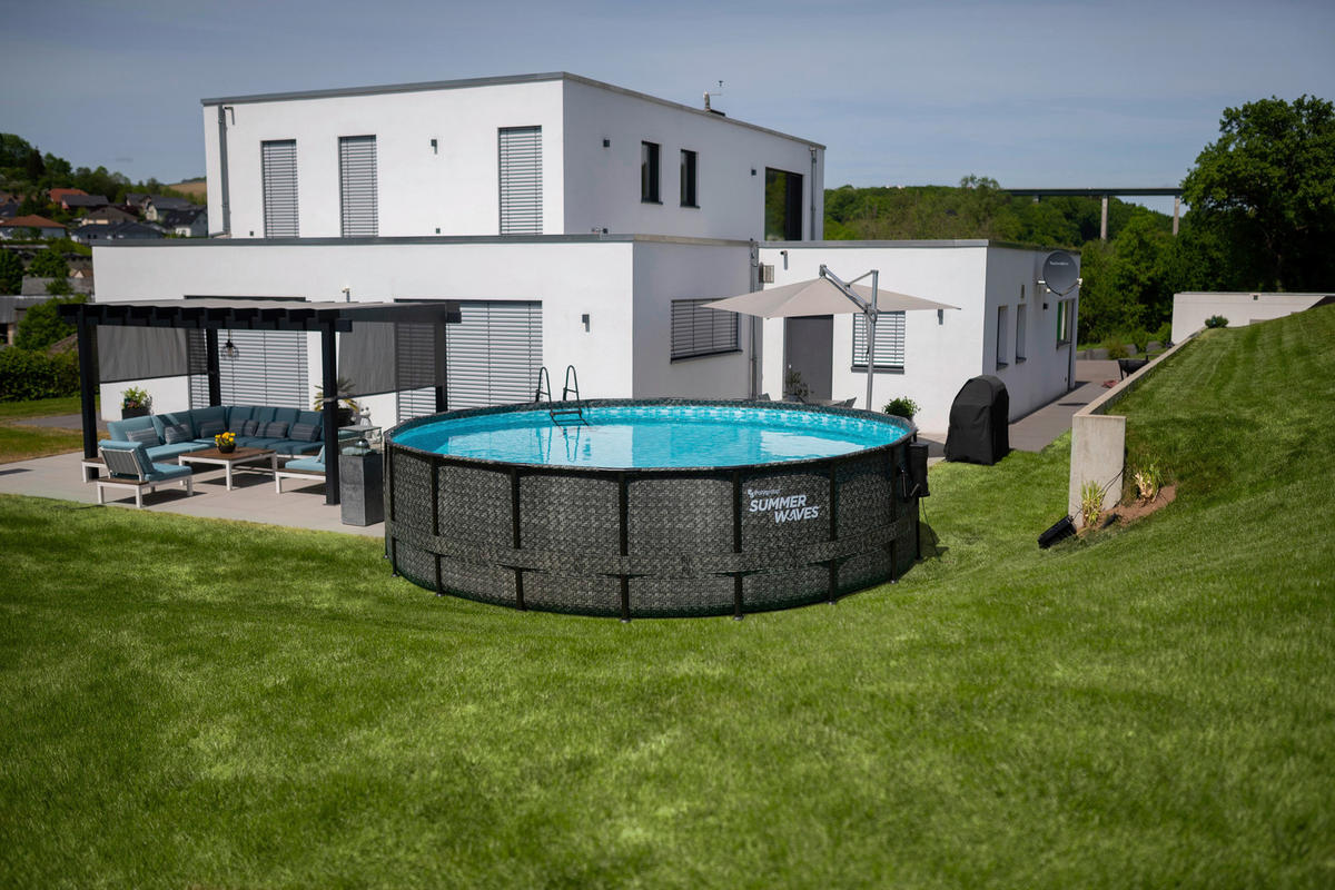 Summer Waves Poolset Elite H/D: ca. 132x549 cm Elite - grau (549,00/132,00cm) - Summer Waves
