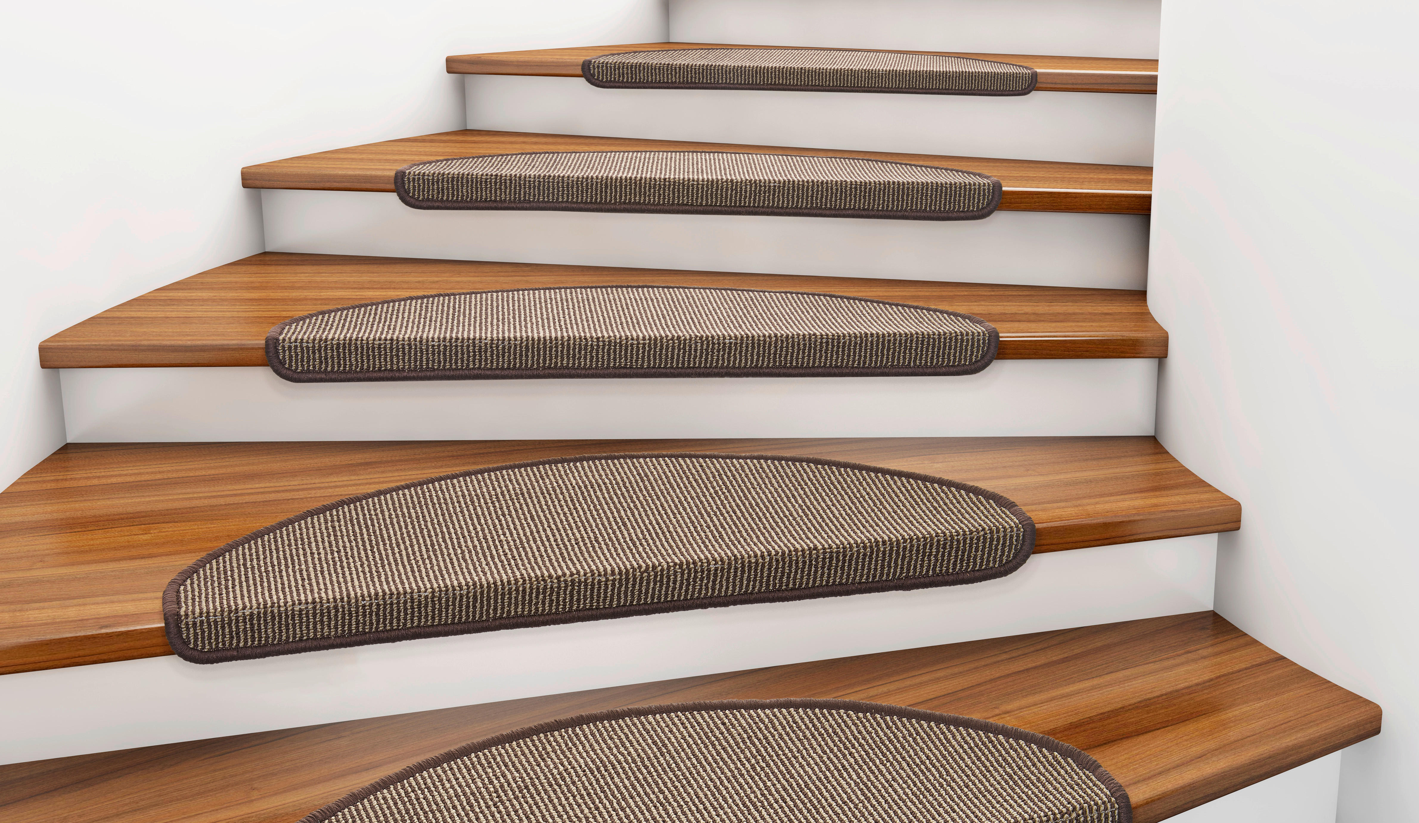 Thumbnail - Stufenmatte Stripes braun B/L: ca. 25x65 cm