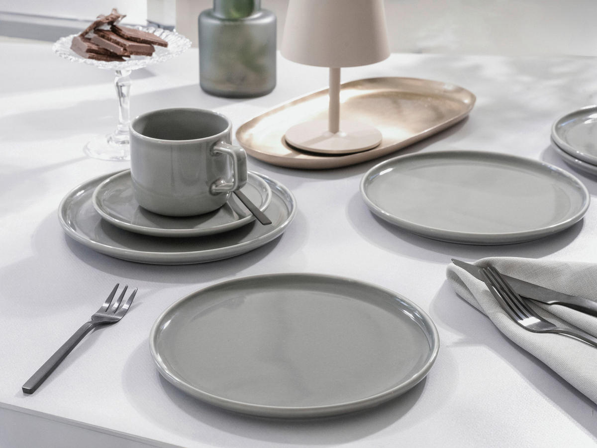 CreaTable Kombiservice Chef Collection grau Porzellan 30 tlg. Chef Collection - grau - CreaTable