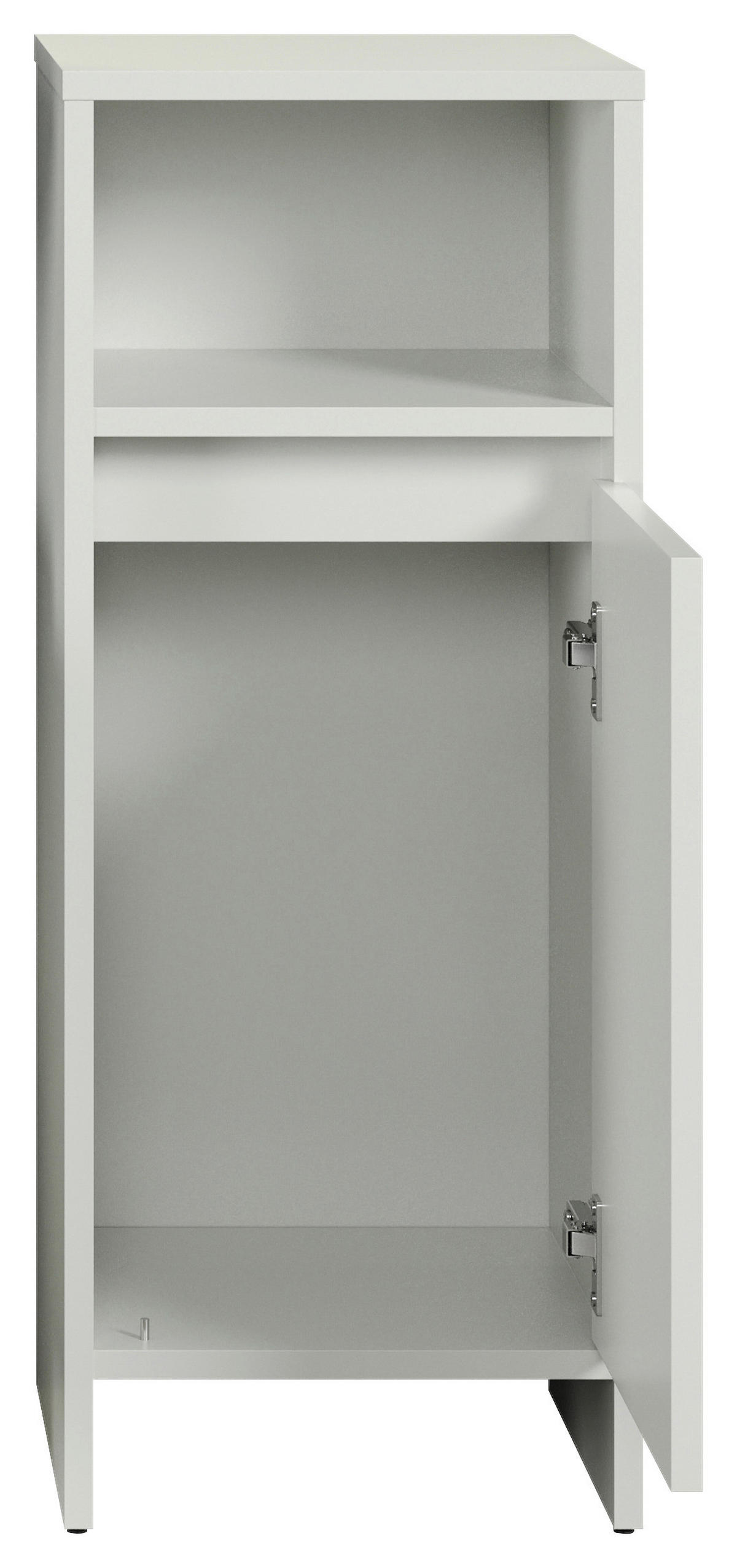 Stauraumelement Basix weiß matt grau B/H/T: ca. 32x81x28 cm Basix - weiß/grau (32,00/81,00/28,00cm) - Trendteam