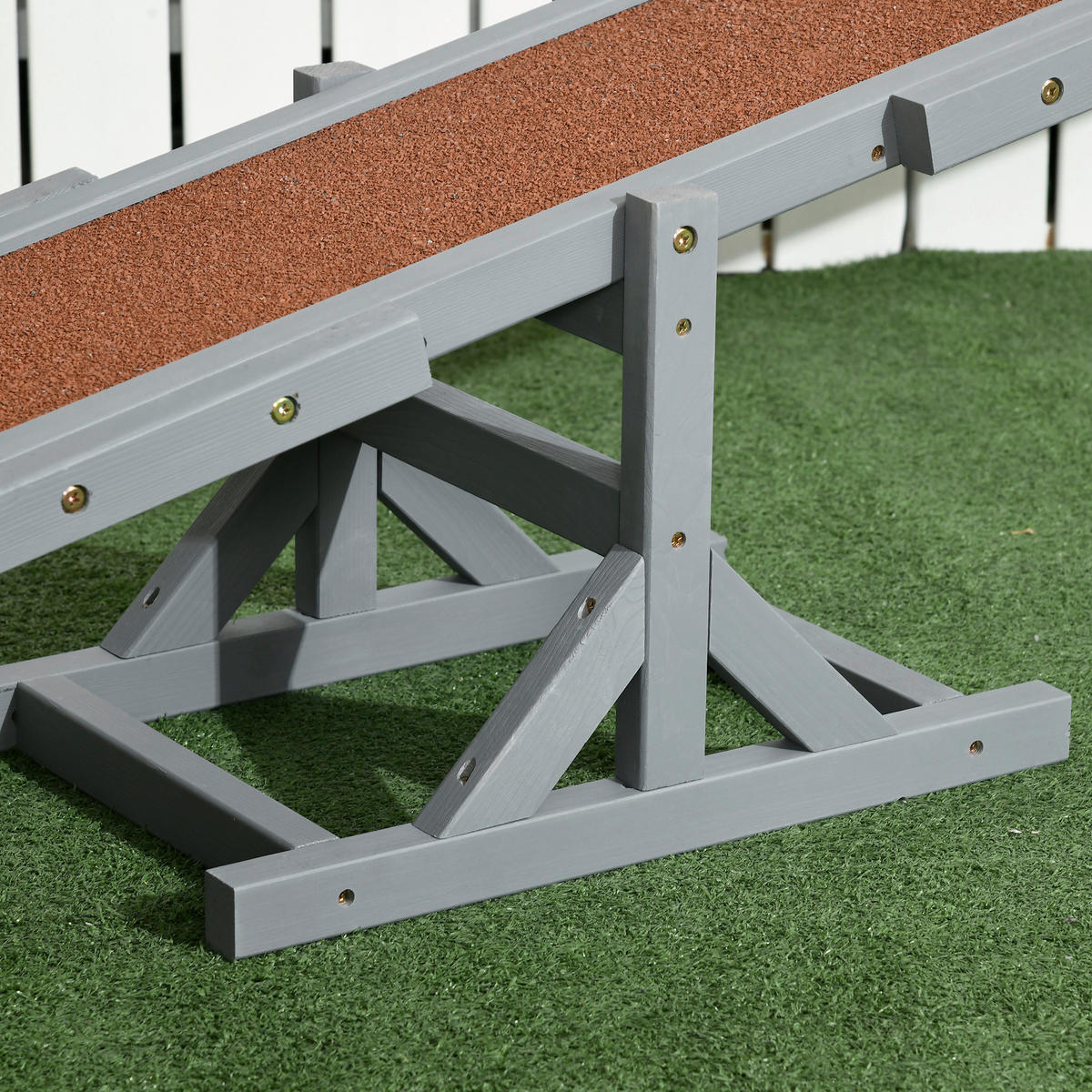 PawHut Hunde-Zubehör grau Polypropylen B/H/L: ca. 30x180x30 cm Hundewippe - grau (30,00/30,00/180,00cm) - PawHut