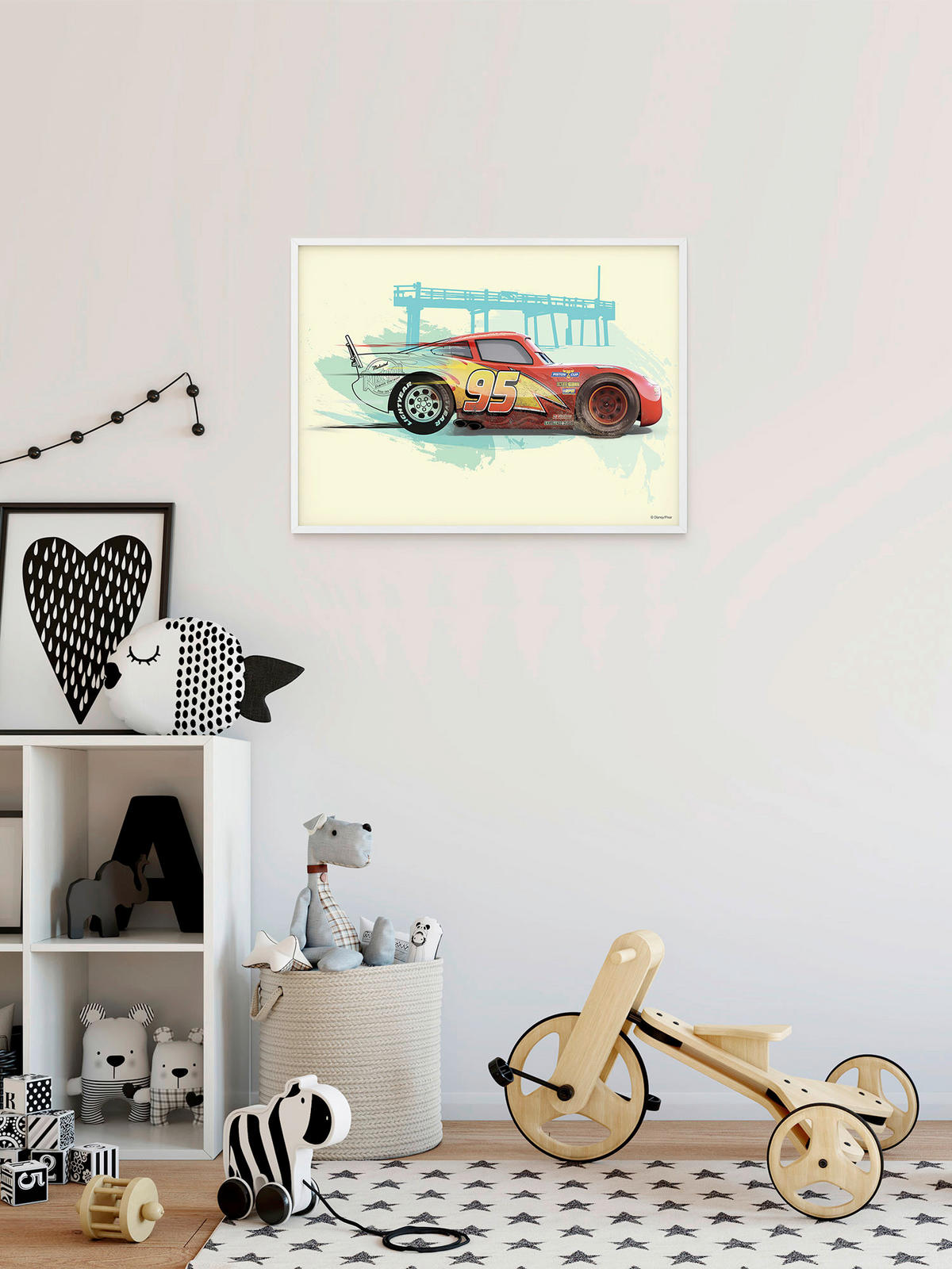 Komar Poster Cars Lightning McQueen Disney B/L: ca. 50x40 cm Cars Lightning McQueen - (50,00/40,00cm) - Komar