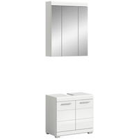 Badezimmer-Set Scout weiß weiß Hochglanz B/H/T: ca. 60x191x34 cm Scout - weiß (60,00/191,00/34,00cm) - xonox.home