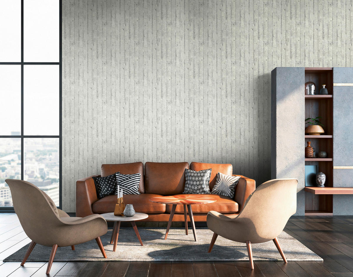 A.S.Creation Vliestapete grau B/H/D: ca. 53x1005x9 cm Vliestapete - grau (9,00/1005,00cm) - A.S.Creation