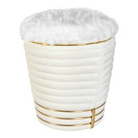 360 Living Hocker Doric 300 elfenbein gold H/D: ca. 50x42 cm Doric 300 - gold/elfenbein (42,00/50,00cm) - 360 Living