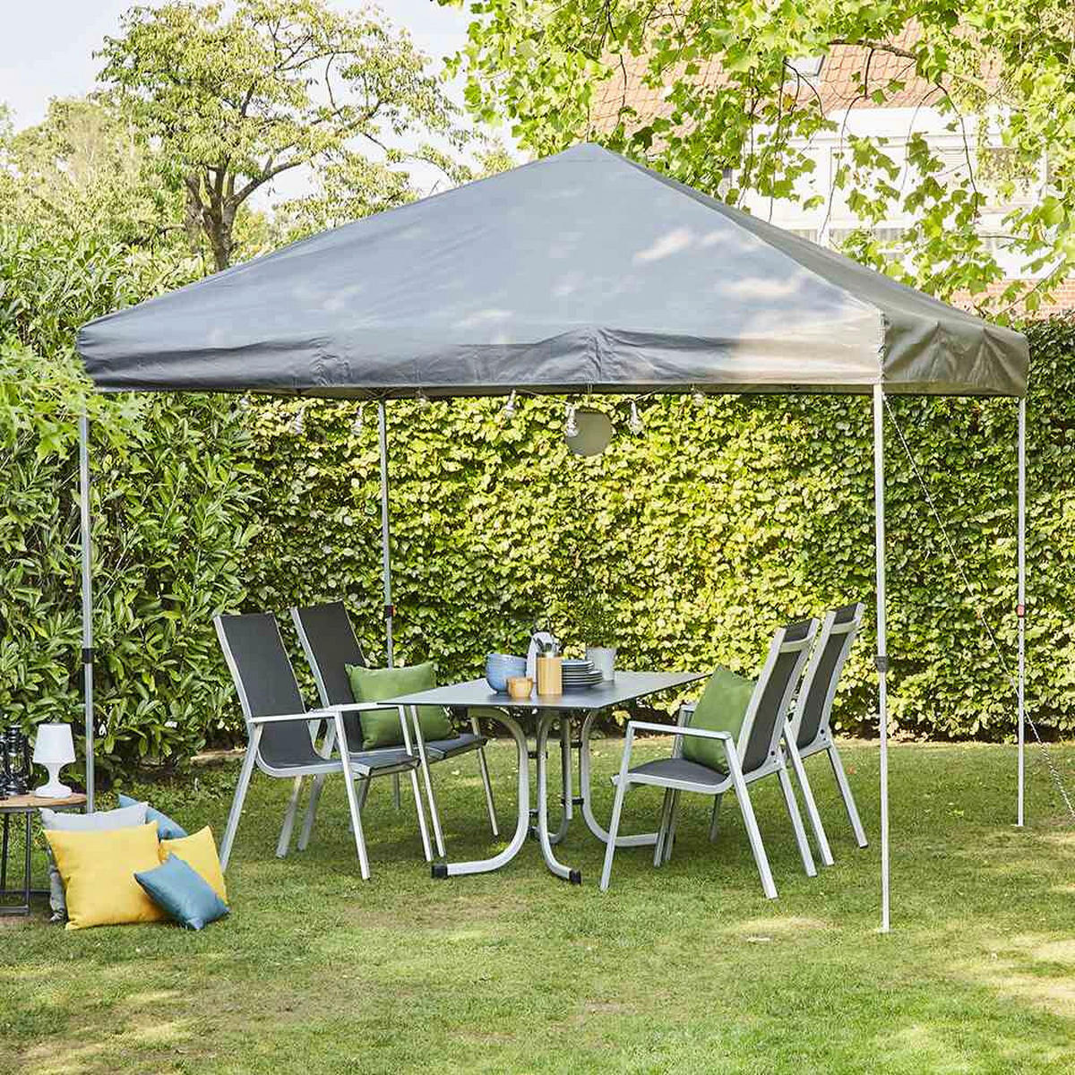 Gardamo Pavillon EASYUP Stahl Polyester B/H/L: ca. 300x270x300 cm EASYUP - Stahl (300,00/300,00/270,00cm) - Gardamo