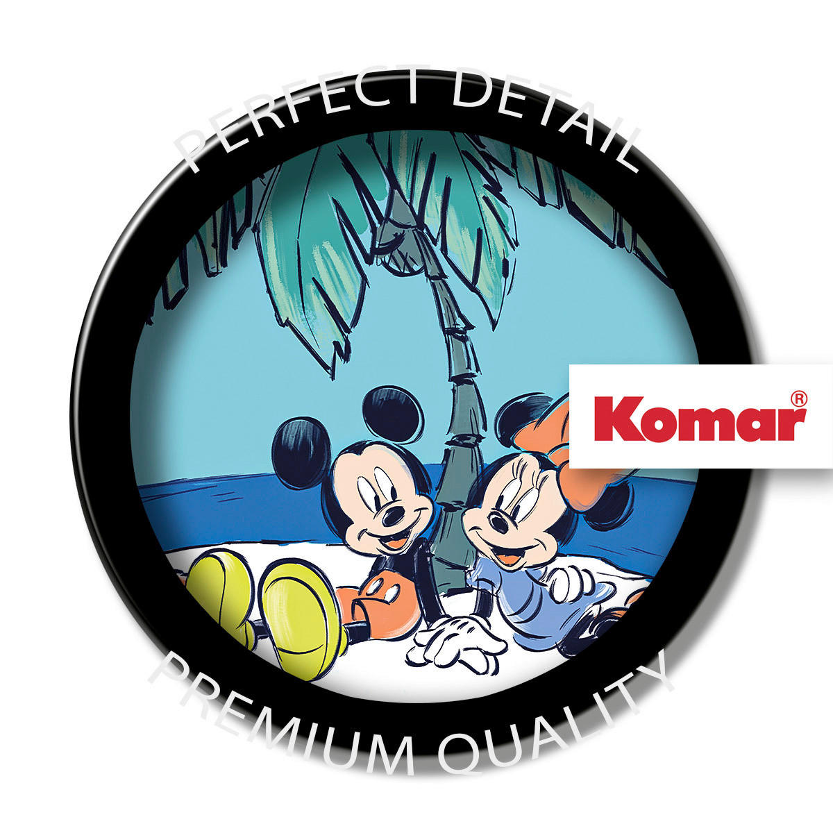 Komar Fototapete Mickey and Minnie Remote Island D: ca. 125 cm Mickey and Minnie Remote Island - (125,00cm) - Komar