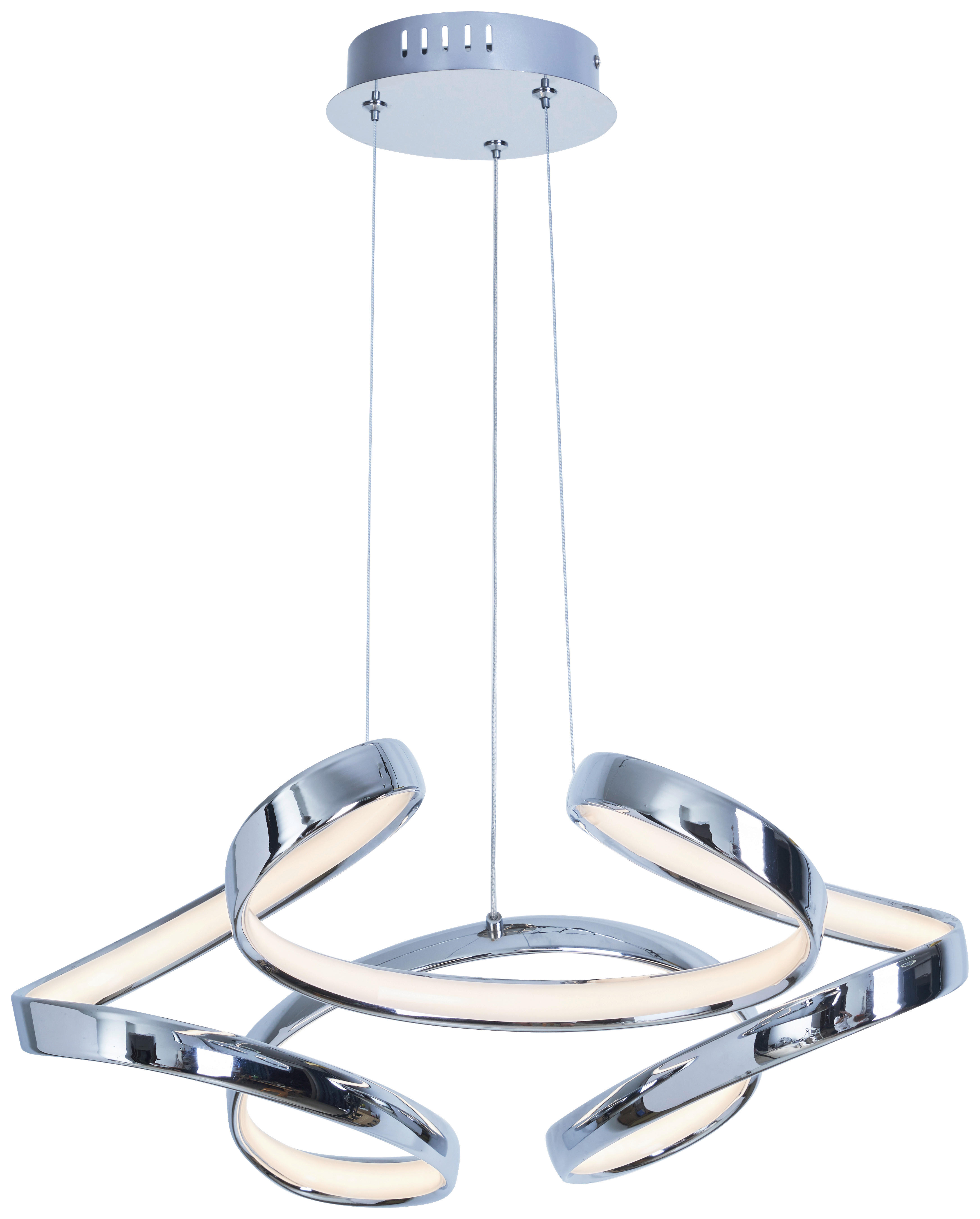 Pendelleuchte Aluminium Chrom D: ca. 48 cm LED-Pendelleuchte_Mairette - (48,00cm)
