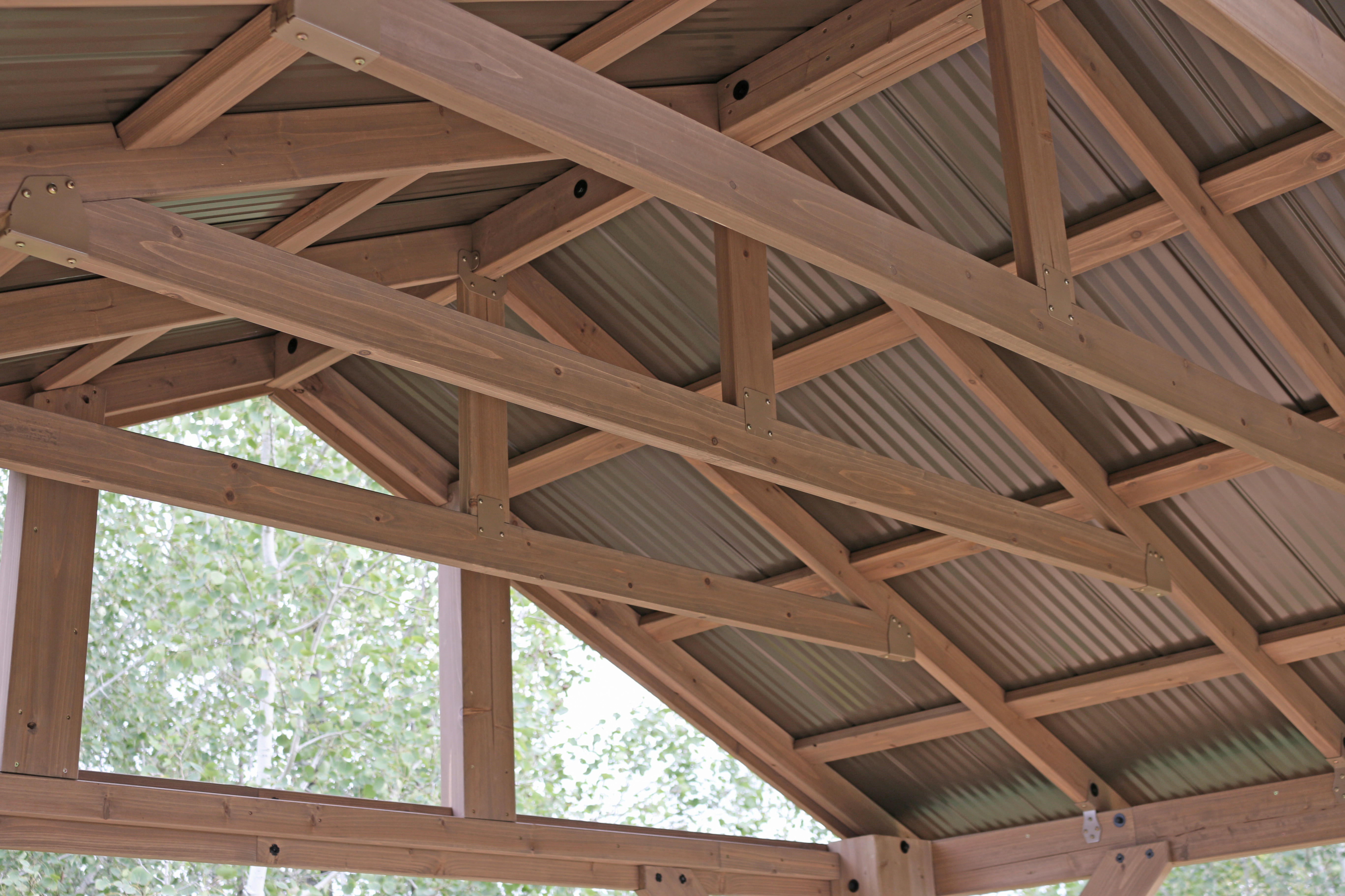 Westmann Pavillon Yukon braun Holz B/H/T: ca. 427x330x366 cm Yukon - braun/grau (427,00/330,00/366,00cm) - Westmann