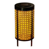 LED-Solarleuchte 5293901 beige schwarz H/D: ca. 26x12,3 cm LED Solarleuchte PATTI - beige/schwarz (12,30/26,00cm) - Näve Leuchten