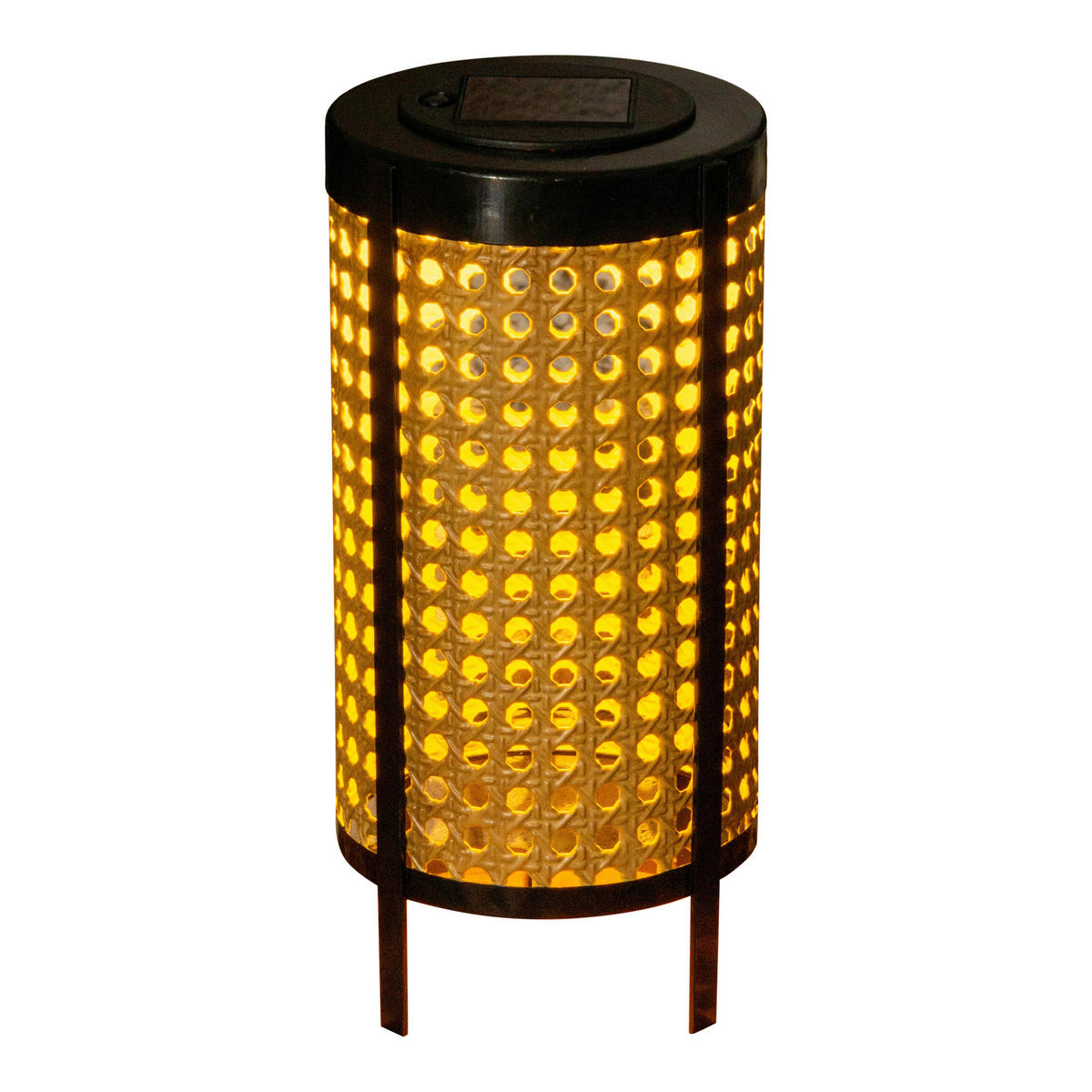 LED-Solarleuchte 5293901 beige schwarz H/D: ca. 26x12,3 cm LED Solarleuchte PATTI - beige/schwarz (12,30/26,00cm) - Näve Leuchten