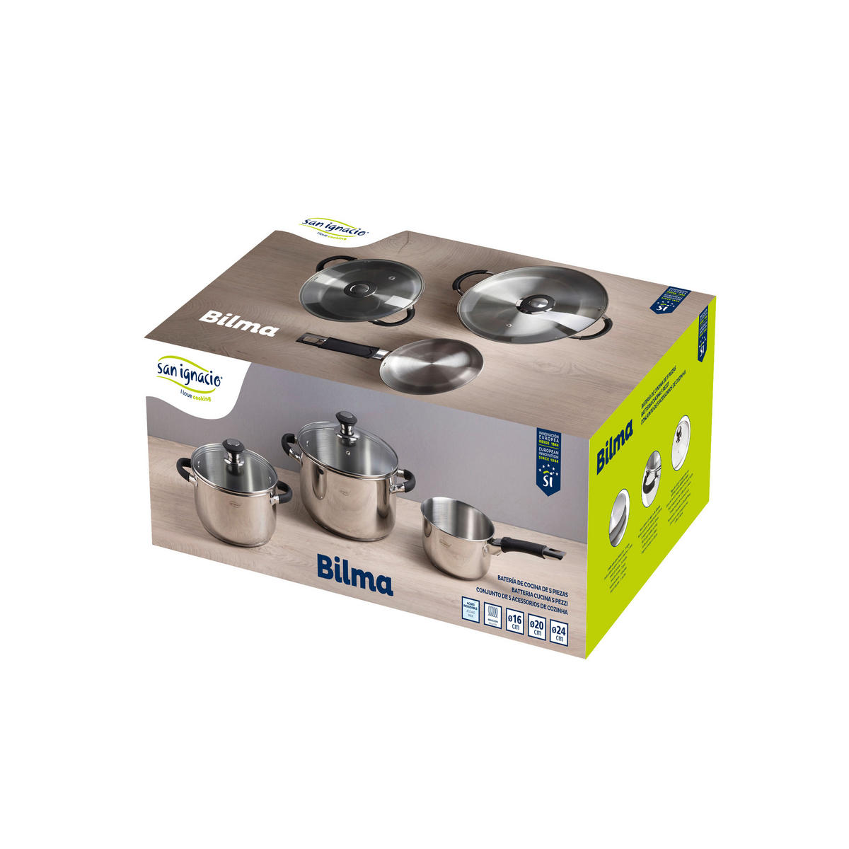 SAN IGNACIO Topfset BILMA silber Aluminium 5 tlg. BILMA - silber - SAN IGNACIO